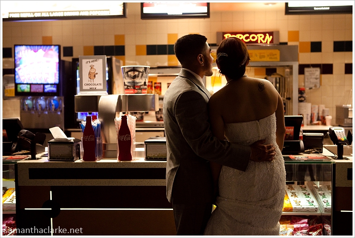 Leo & Flor Movie Theatre Wedding