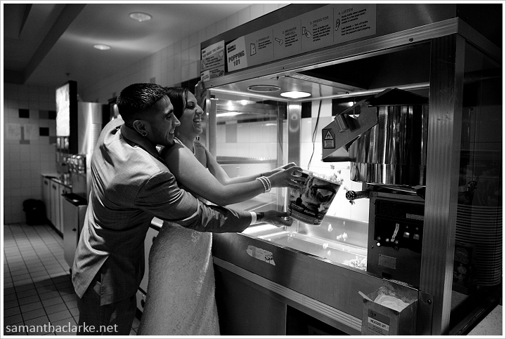Leo & Flor Movie Theatre Wedding
