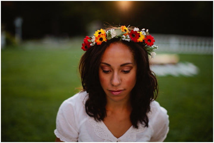 Flower crown weath portrait