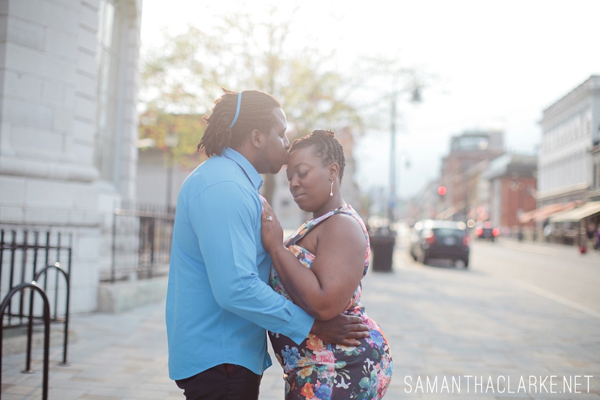 natural hair engagement session