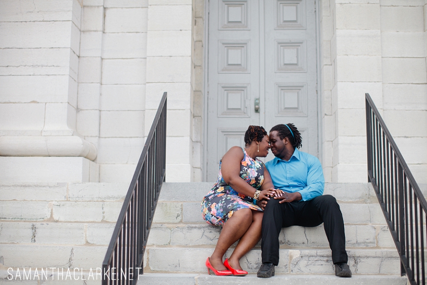 natural hair engagement session