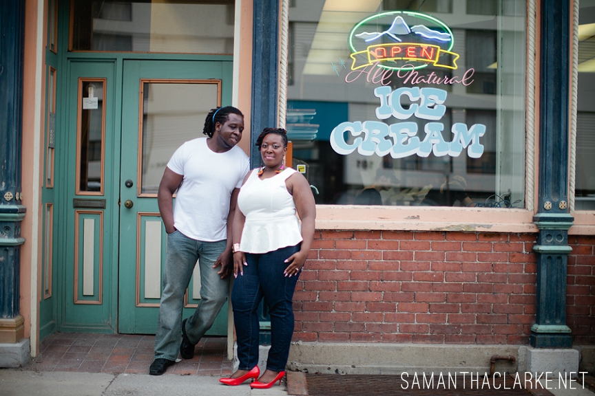 natural hair engagement session