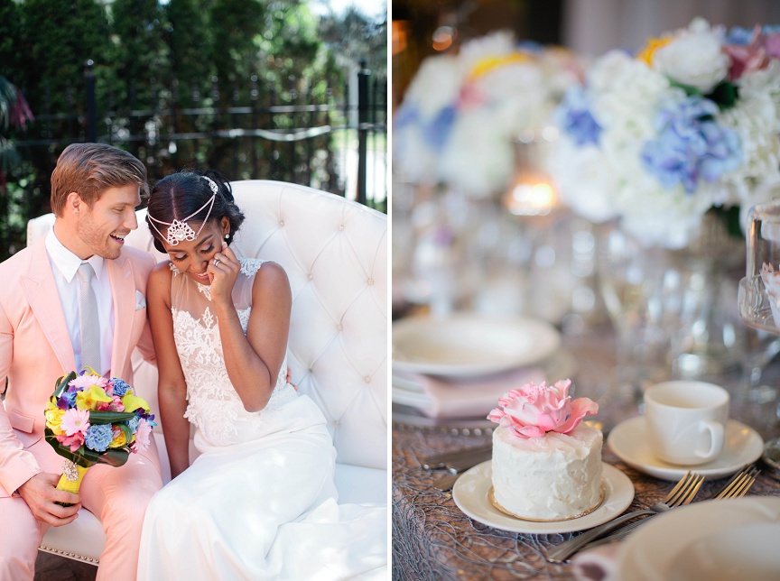 Elegant Pastel Wedding Photo