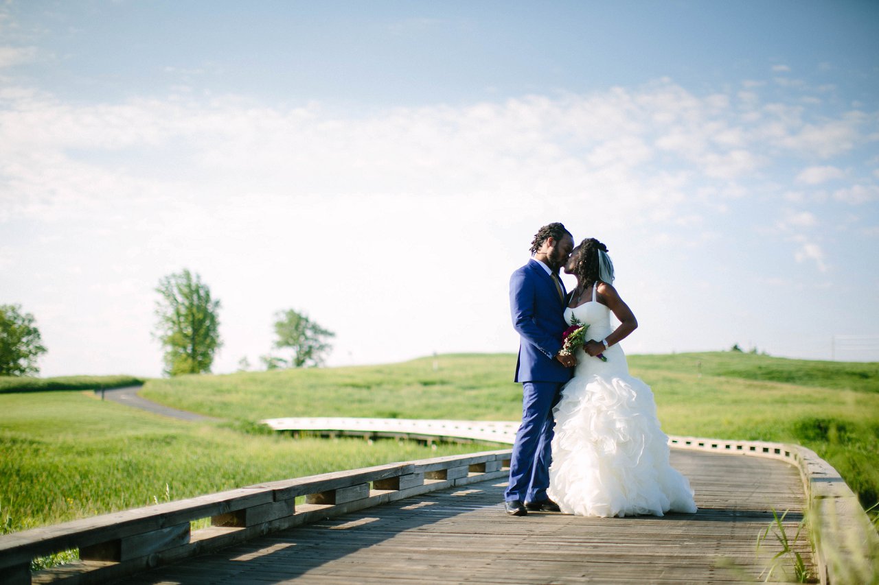 Outdoor wedding ceremony setting.