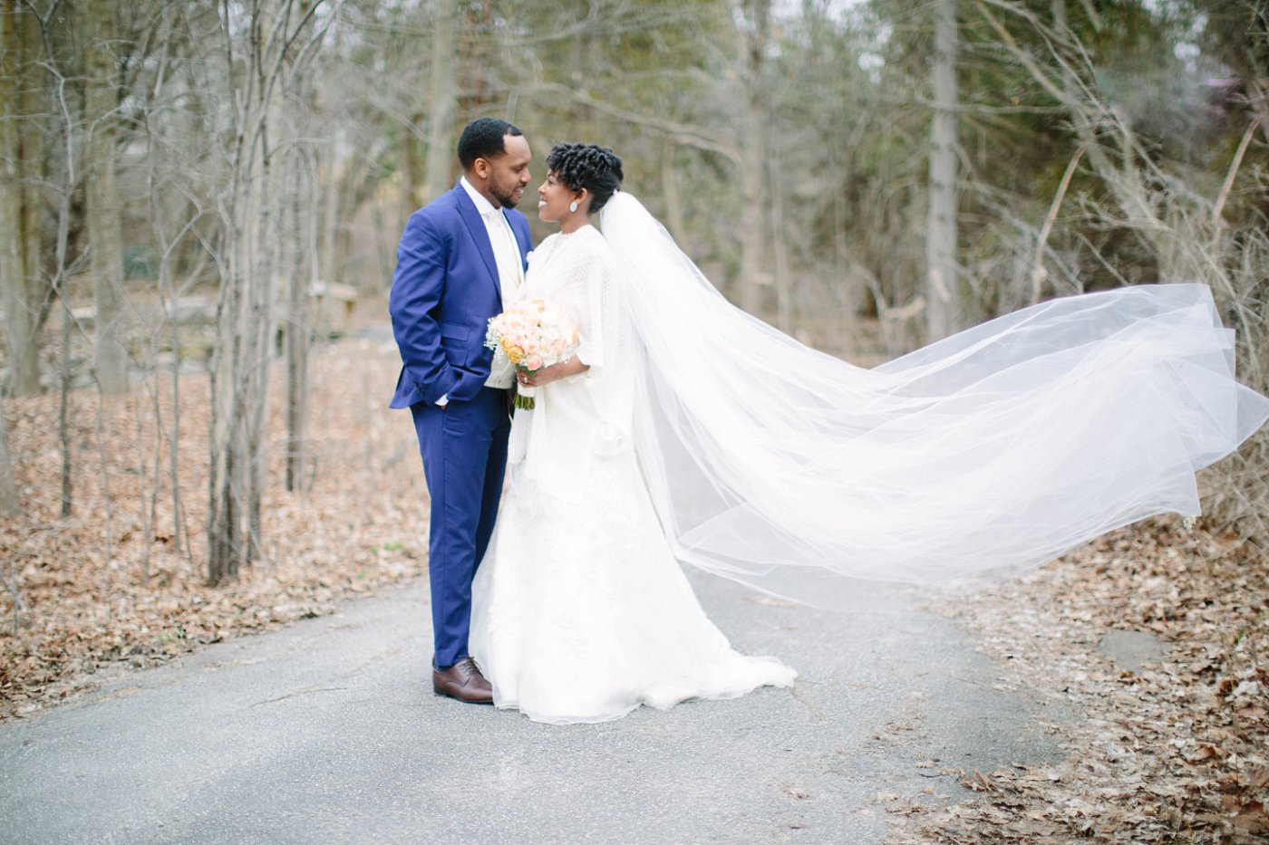 Wedding couple outdoors