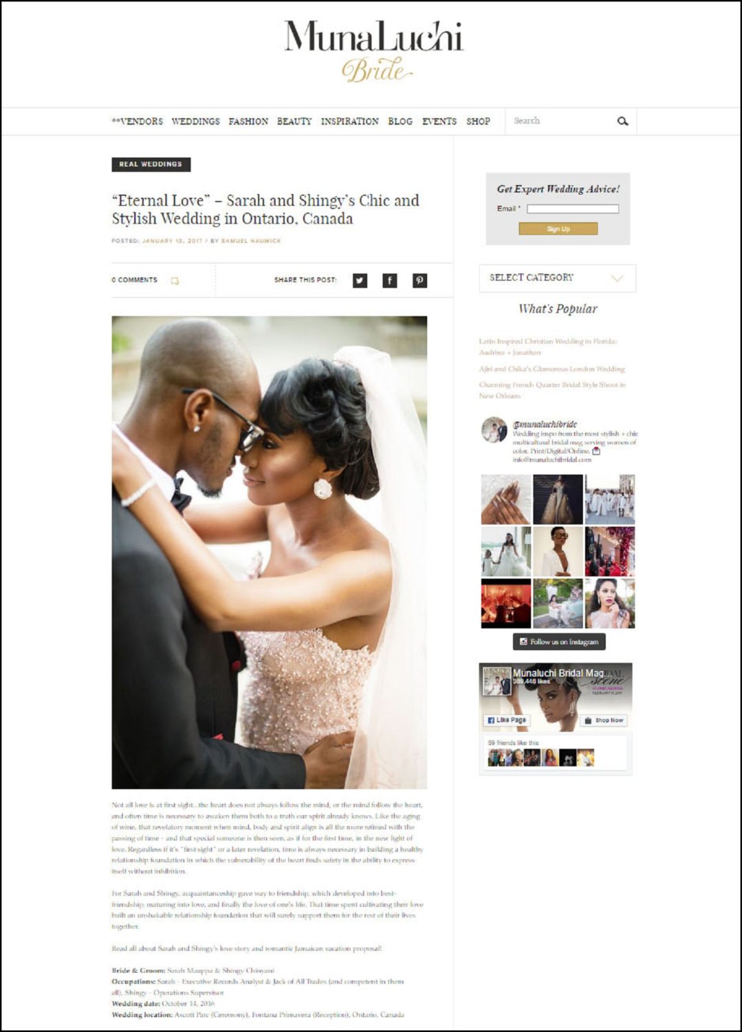 Wedding photography showcase