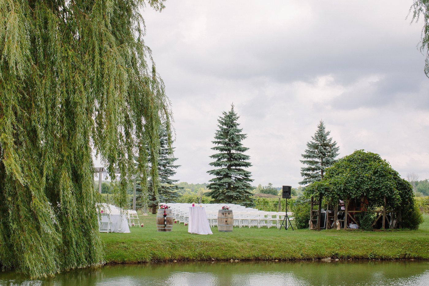 Outdoor wedding ceremony venue