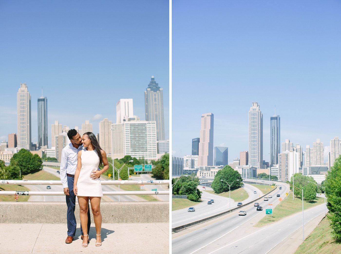  Atlanta wedding couple embrace 