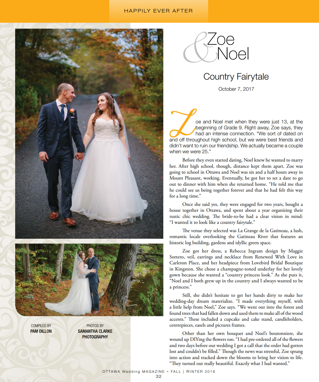 Featured in Ottawa Wedding Magazine | Zoe and Noel Wedding | Samantha ...