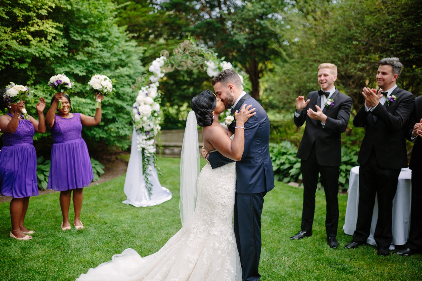 interracial wedding ceremony first kiss