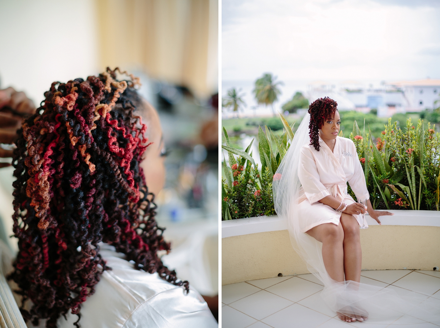 natural hair bride with locs in updo