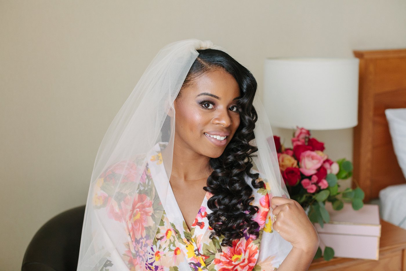 bridal makeup on black bride