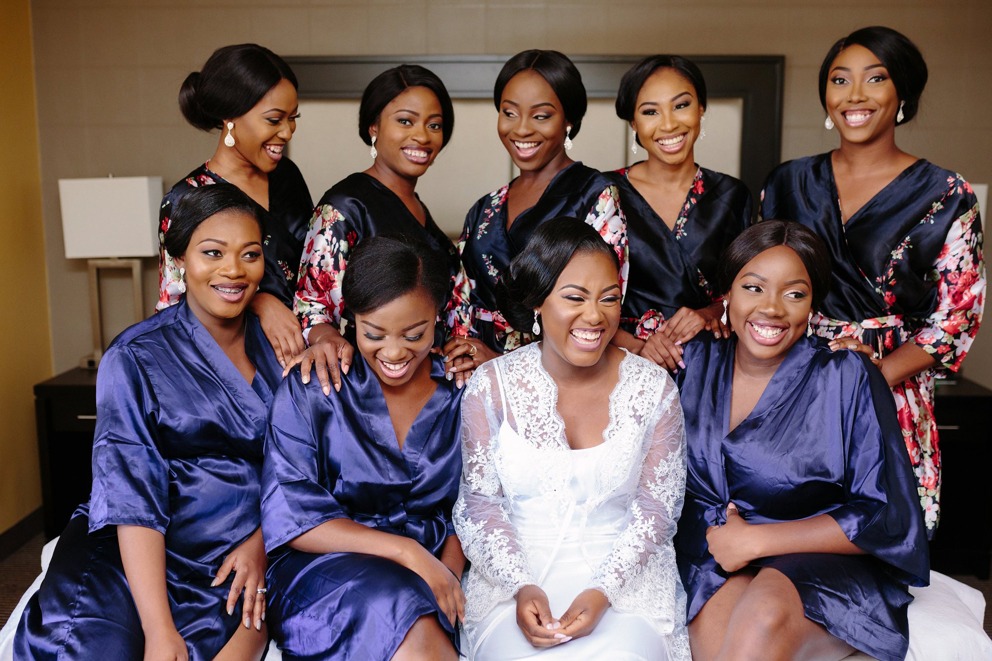 Happy wedding celebration moment