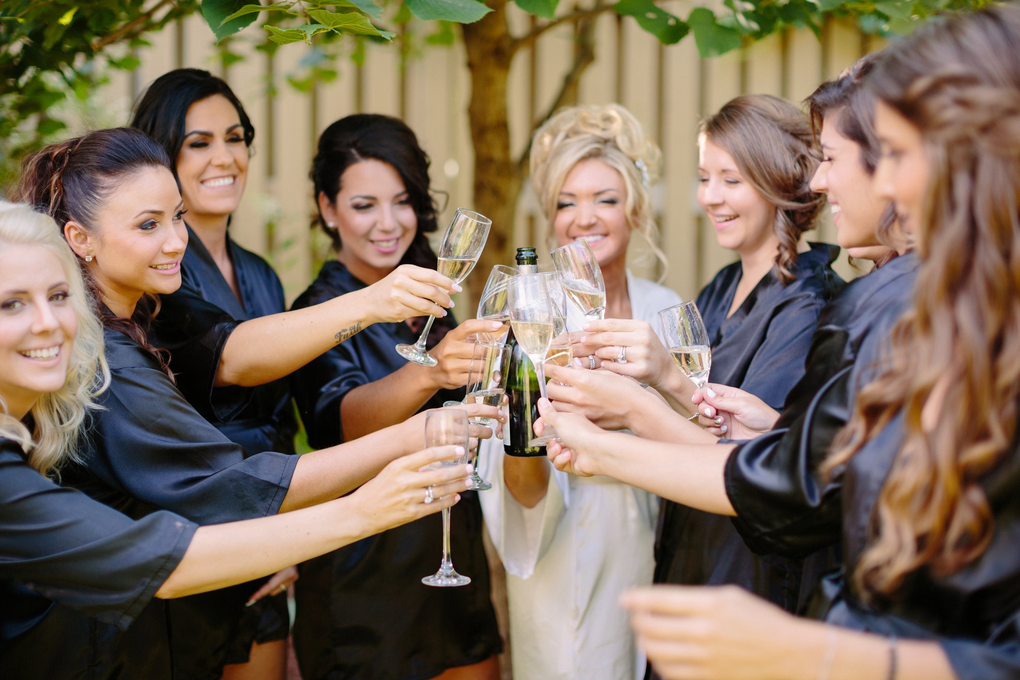 Happy wedding celebration moment