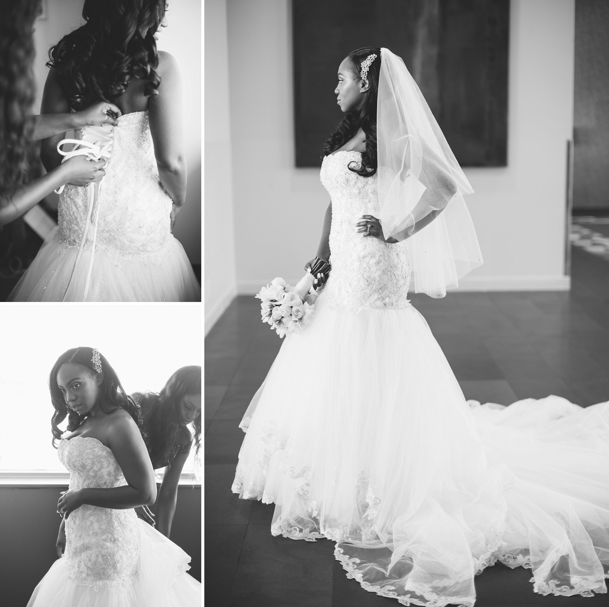 bride wearing sophia tolli wedding dress