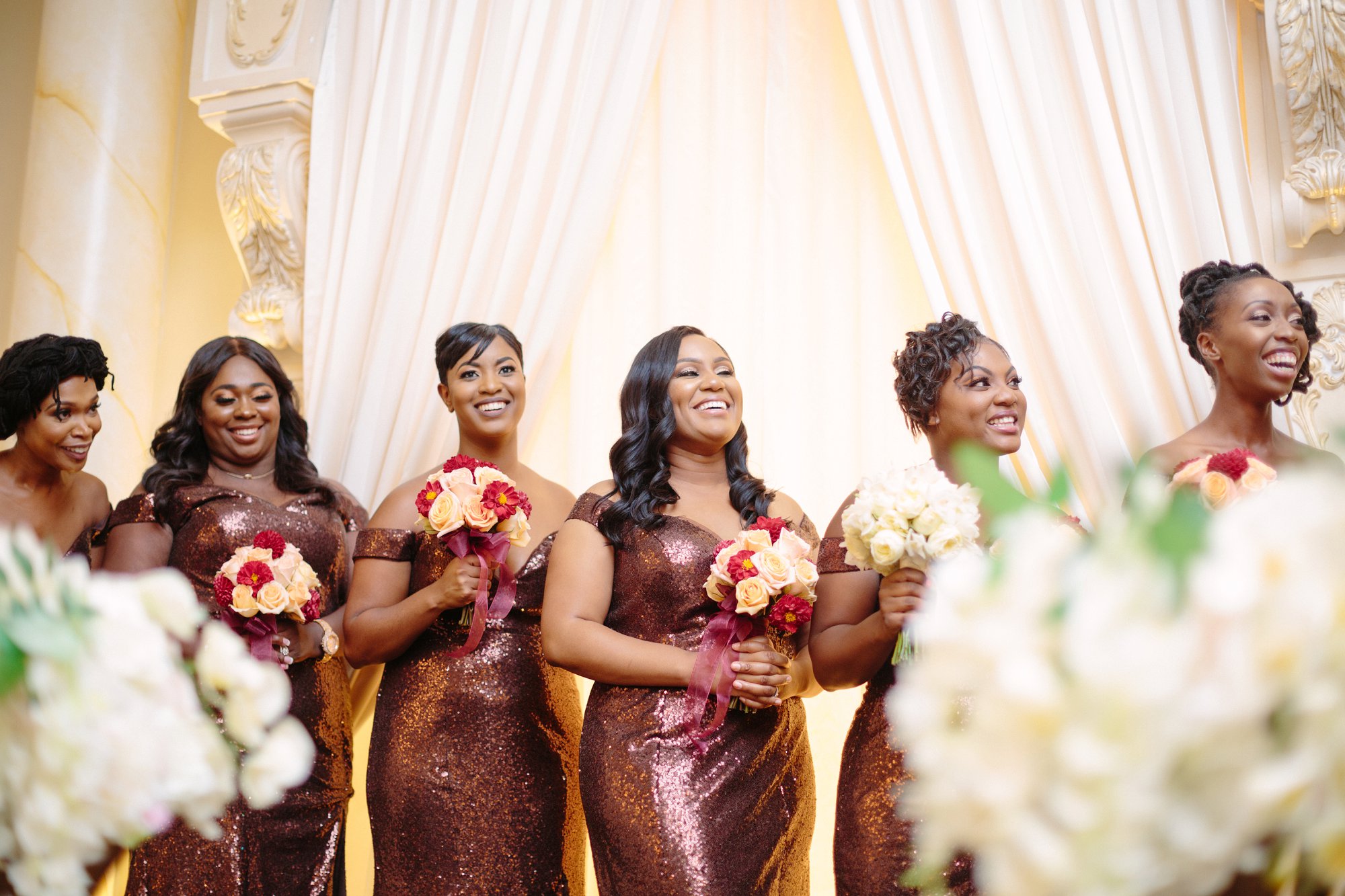 bridesmaids sequins dress