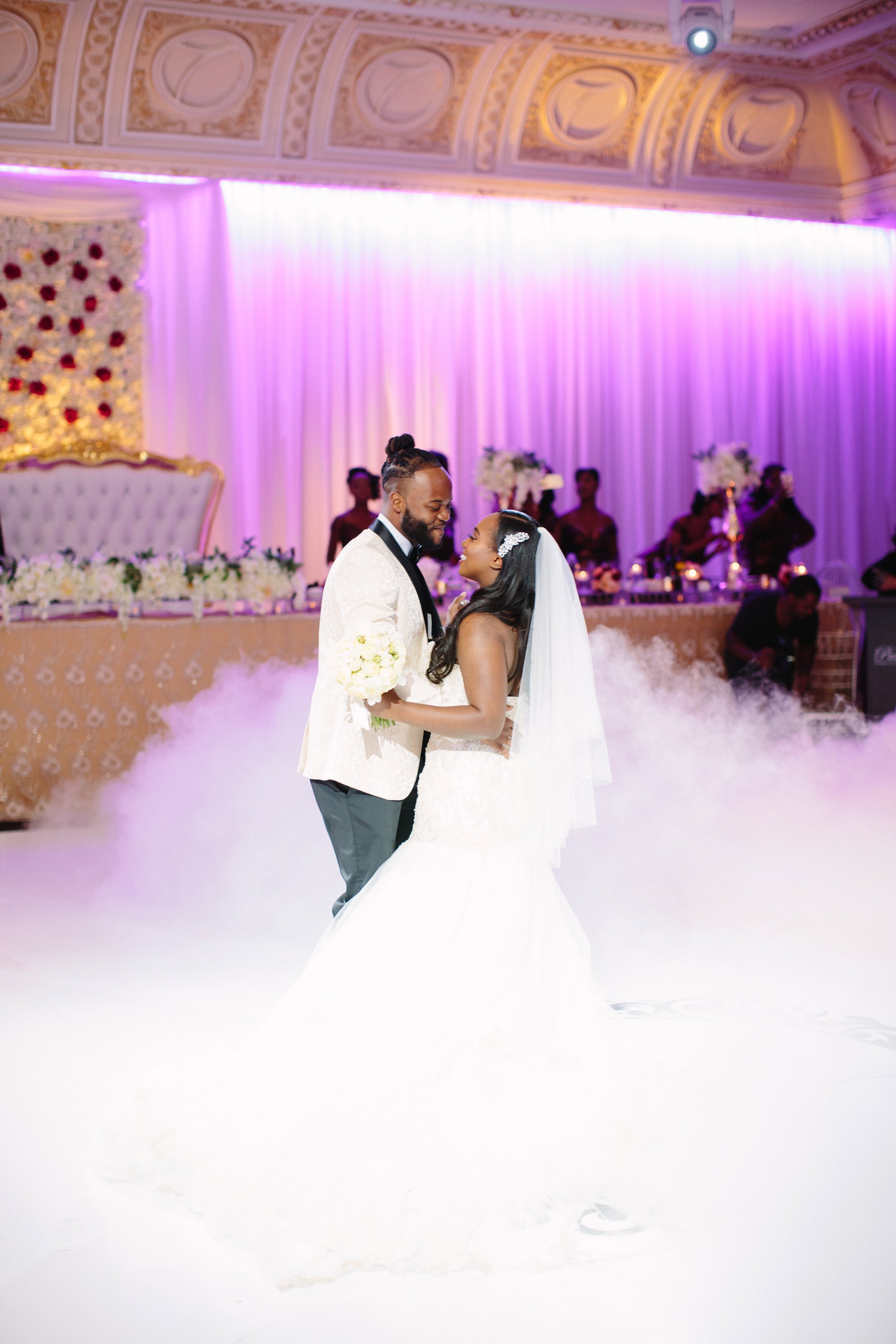bride and groom first dance photo