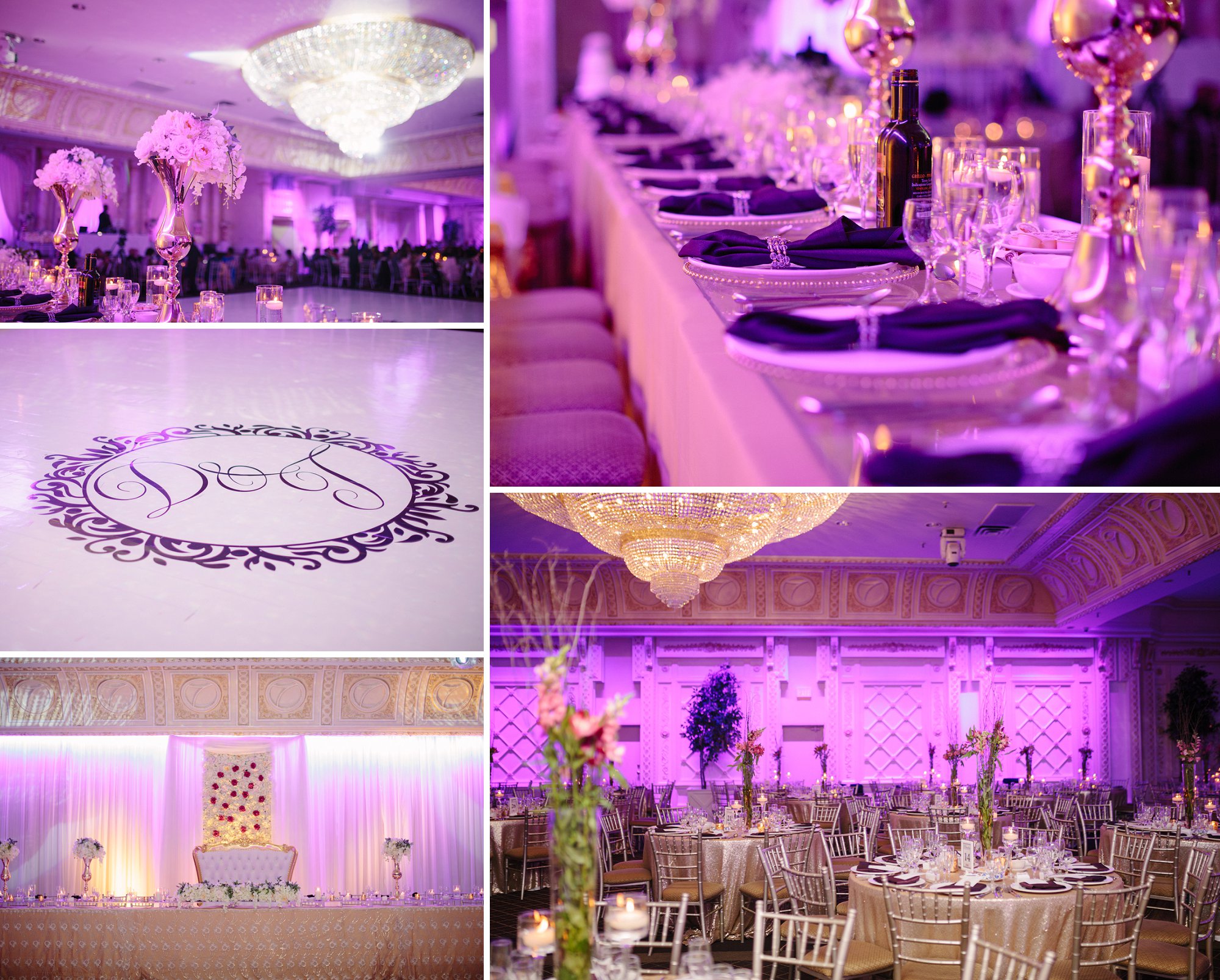 regal wedding decor photos