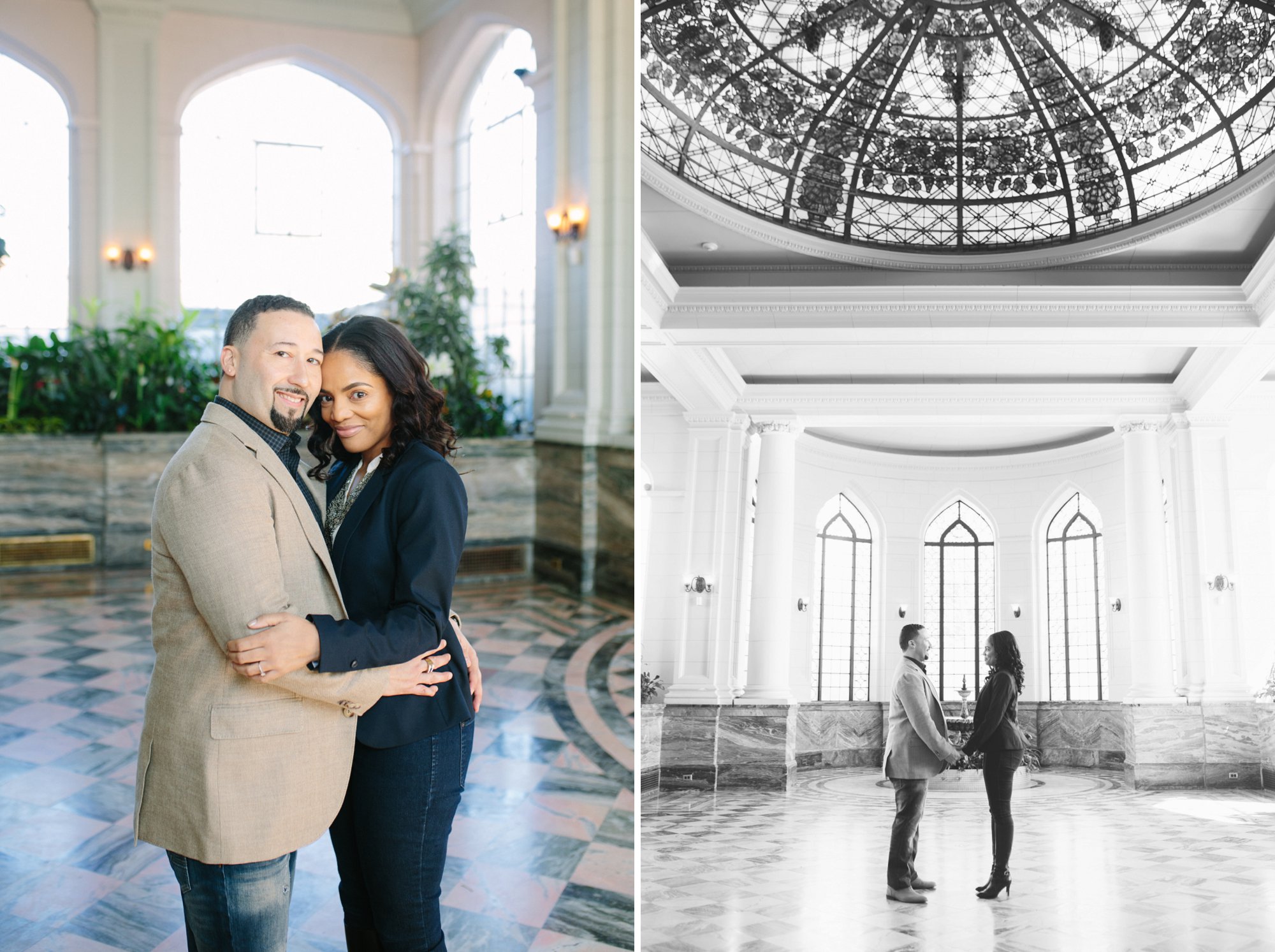 casa loma engagement session in the conservatory