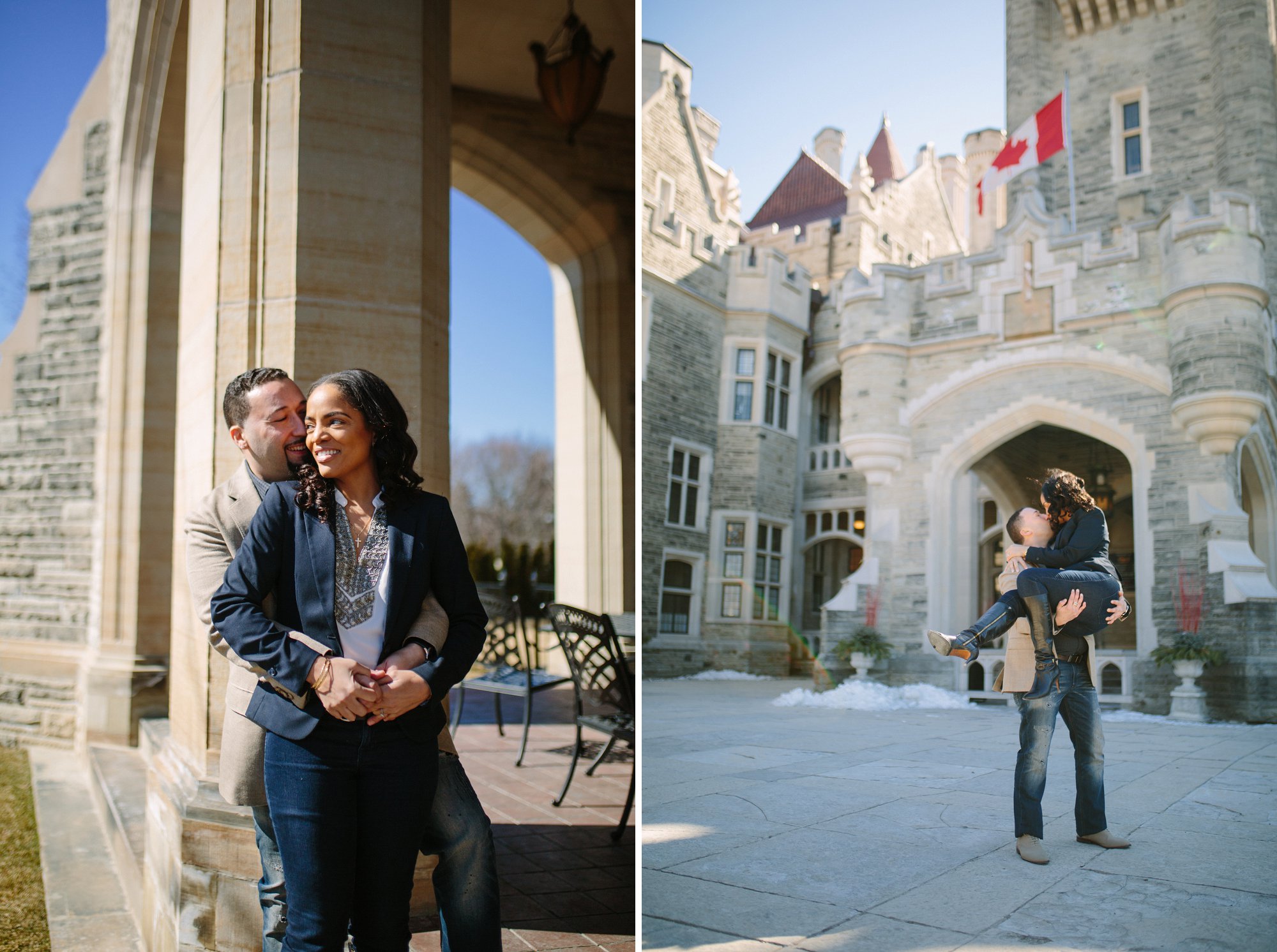 casa loma toronto engagement shoot