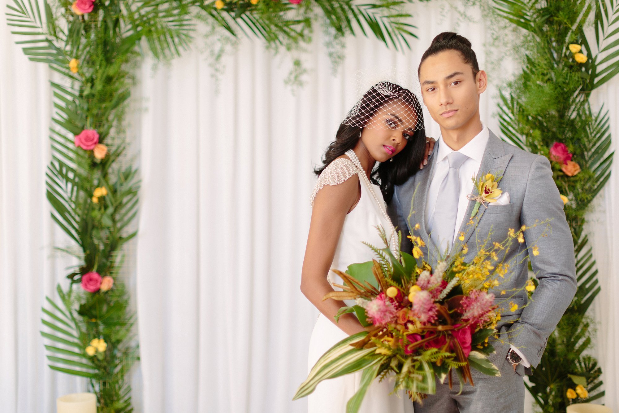 black bride and asian groom wedding photos by Samantha Clarke