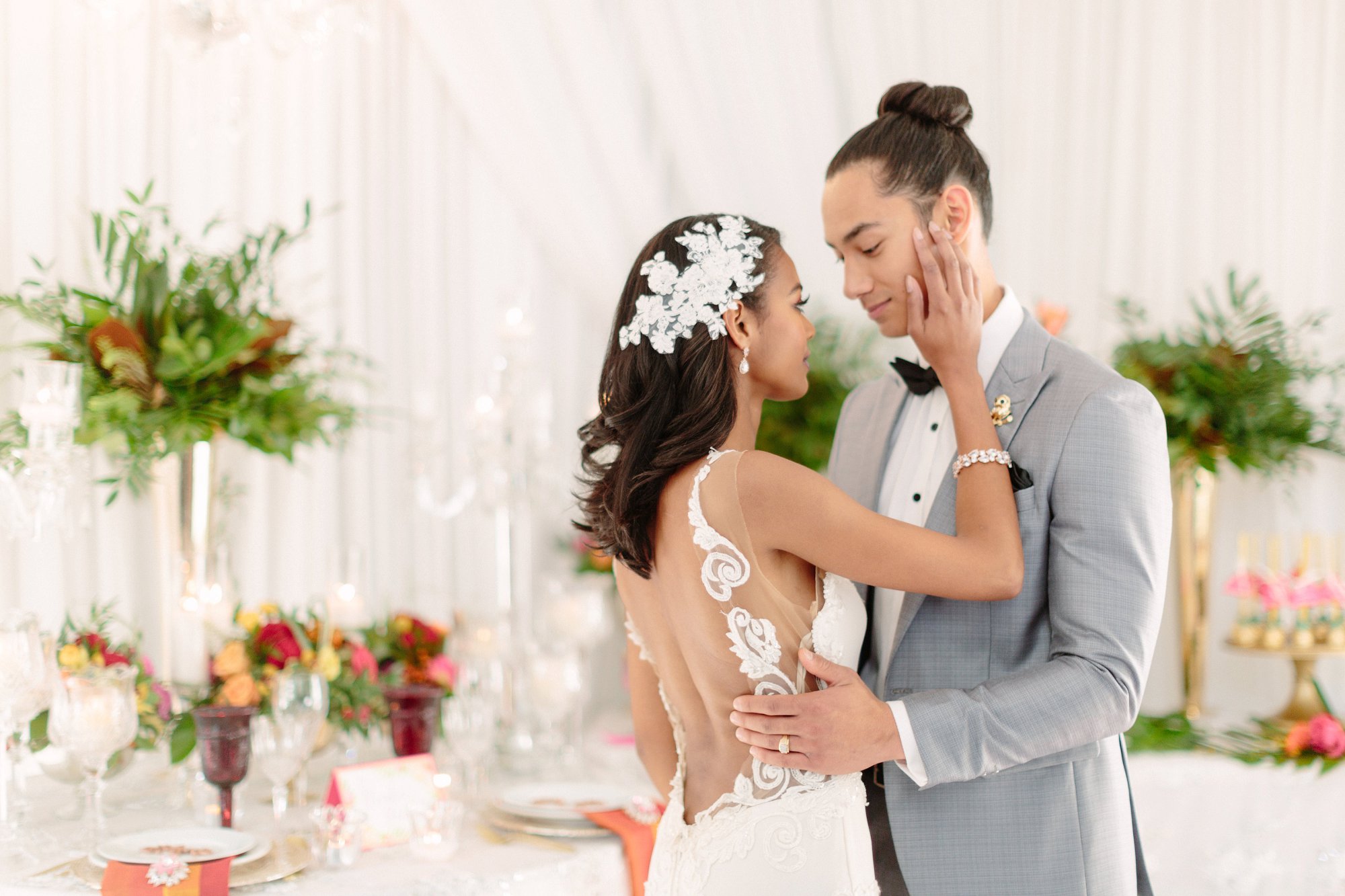 black and asian interracial wedding. Photography by Samantha Clarke