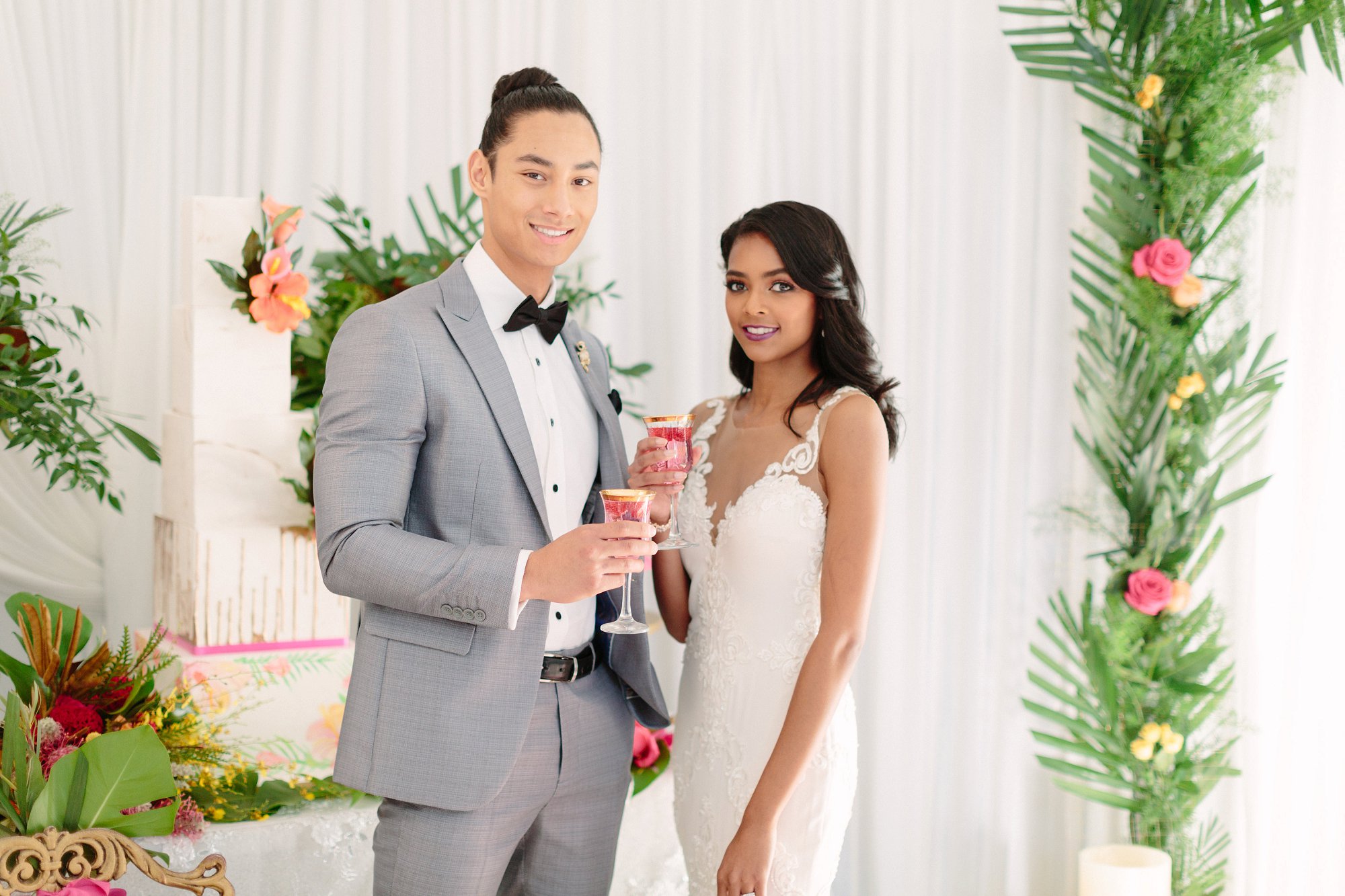 black and asian interracial wedding