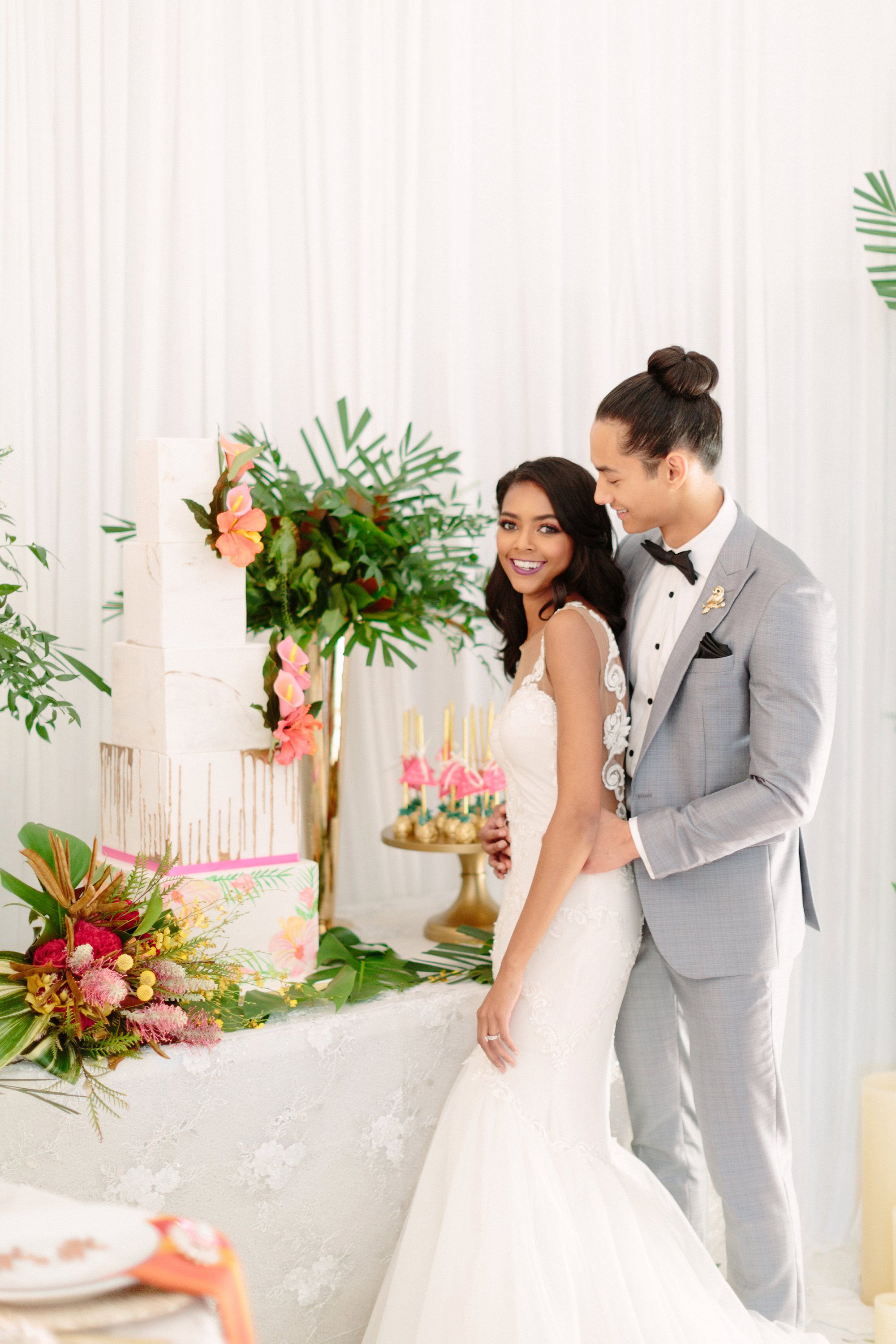 interracial couple wedding photos