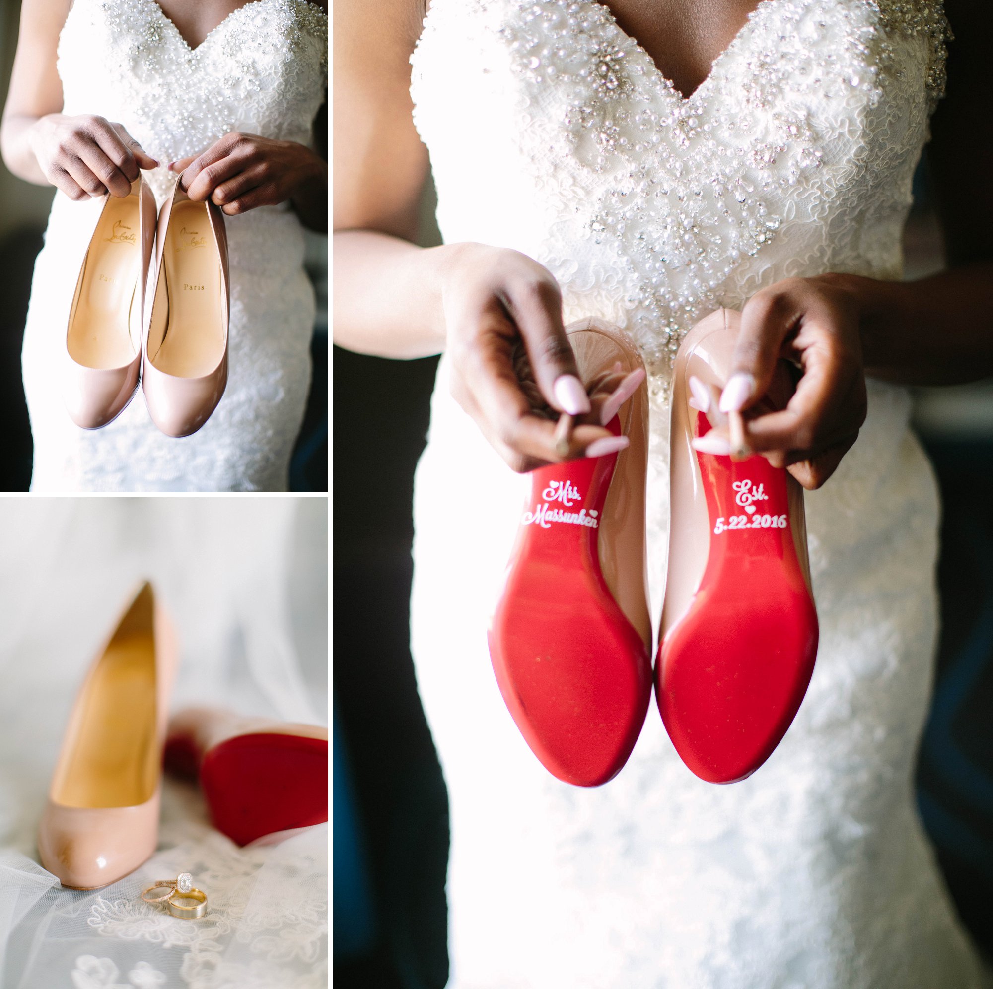Custom Christian Louboutin wedding shoes