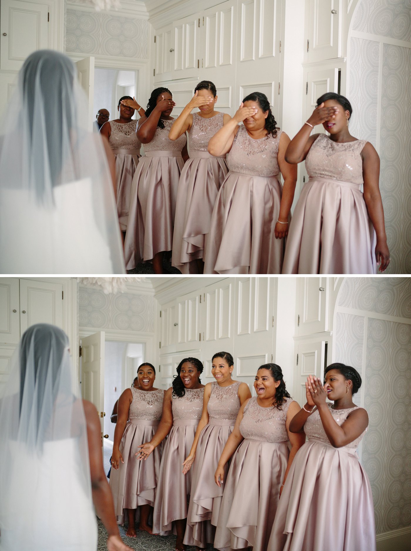 bridesmaids see the ride for the first time