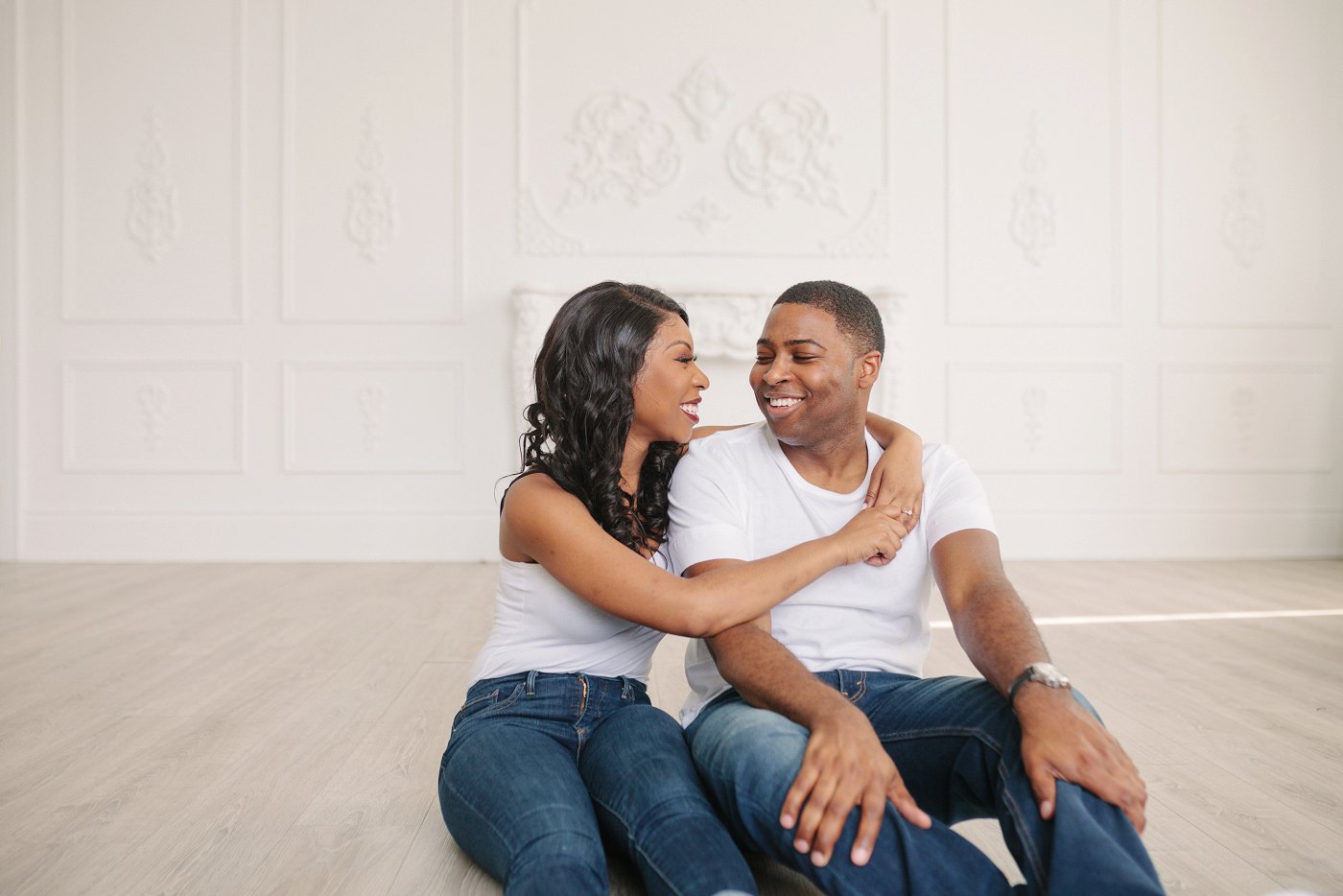 casual at home engagement shoot ideas
