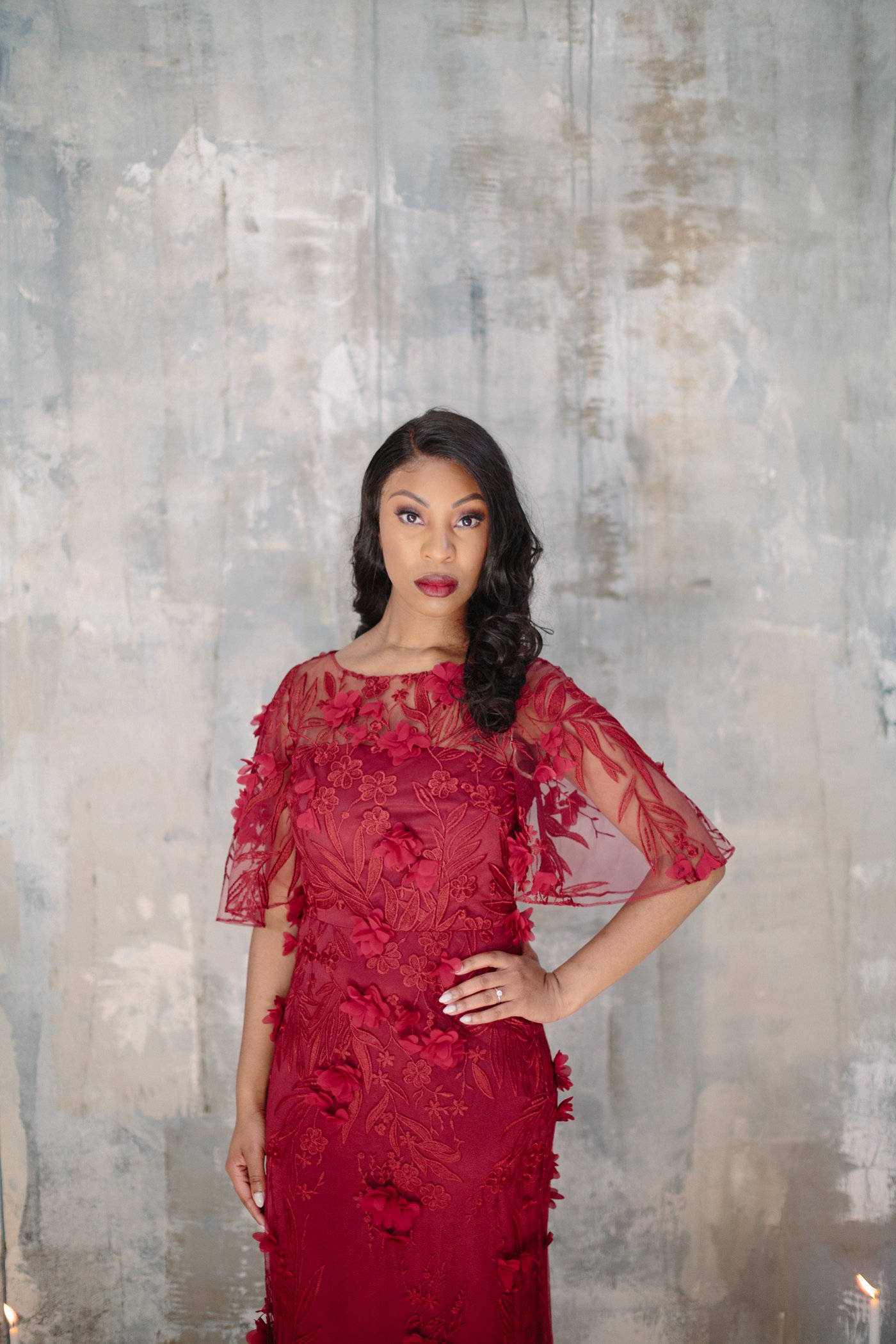 red dress gown
