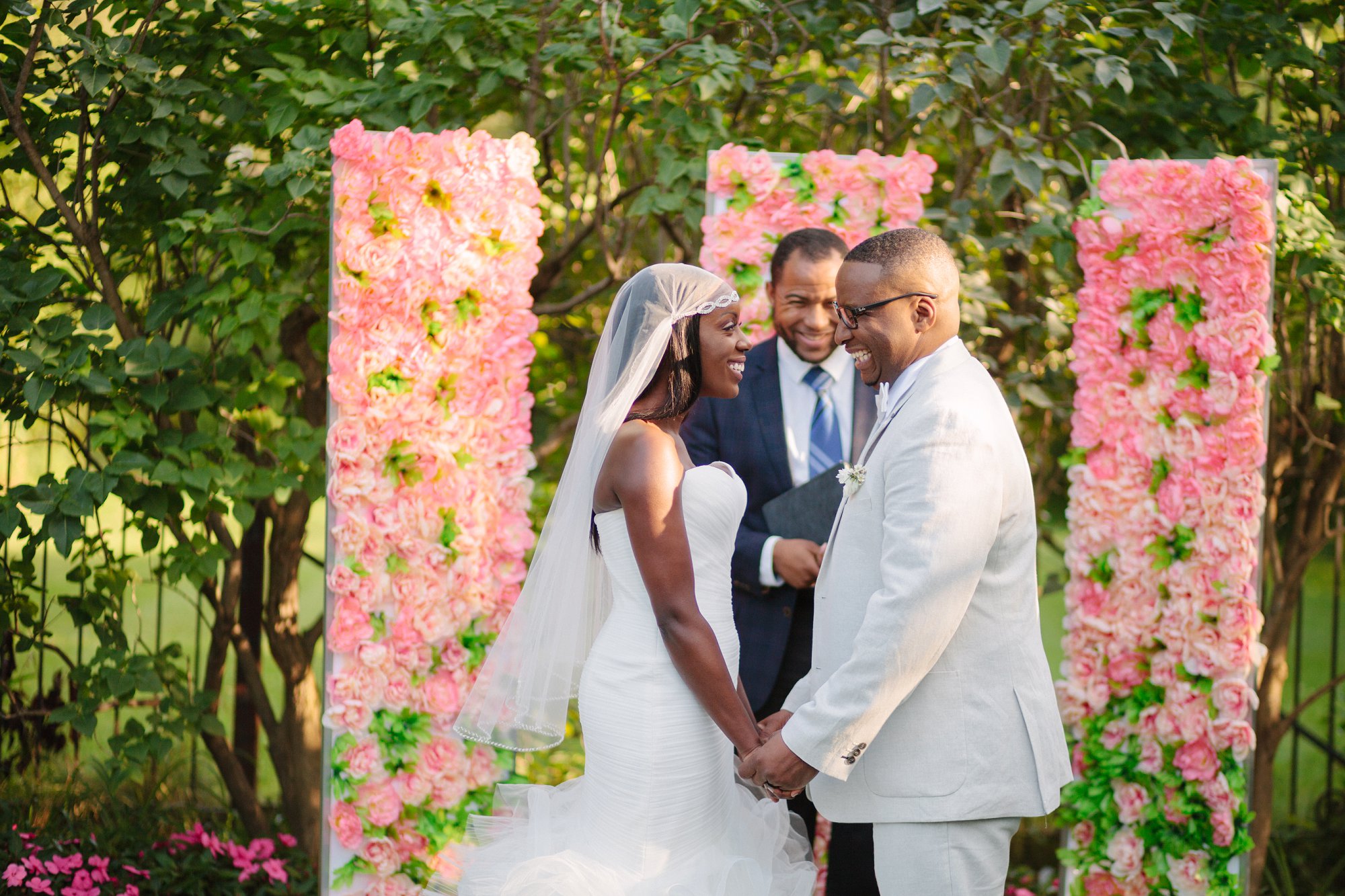 bride and groom laughter during the vows
