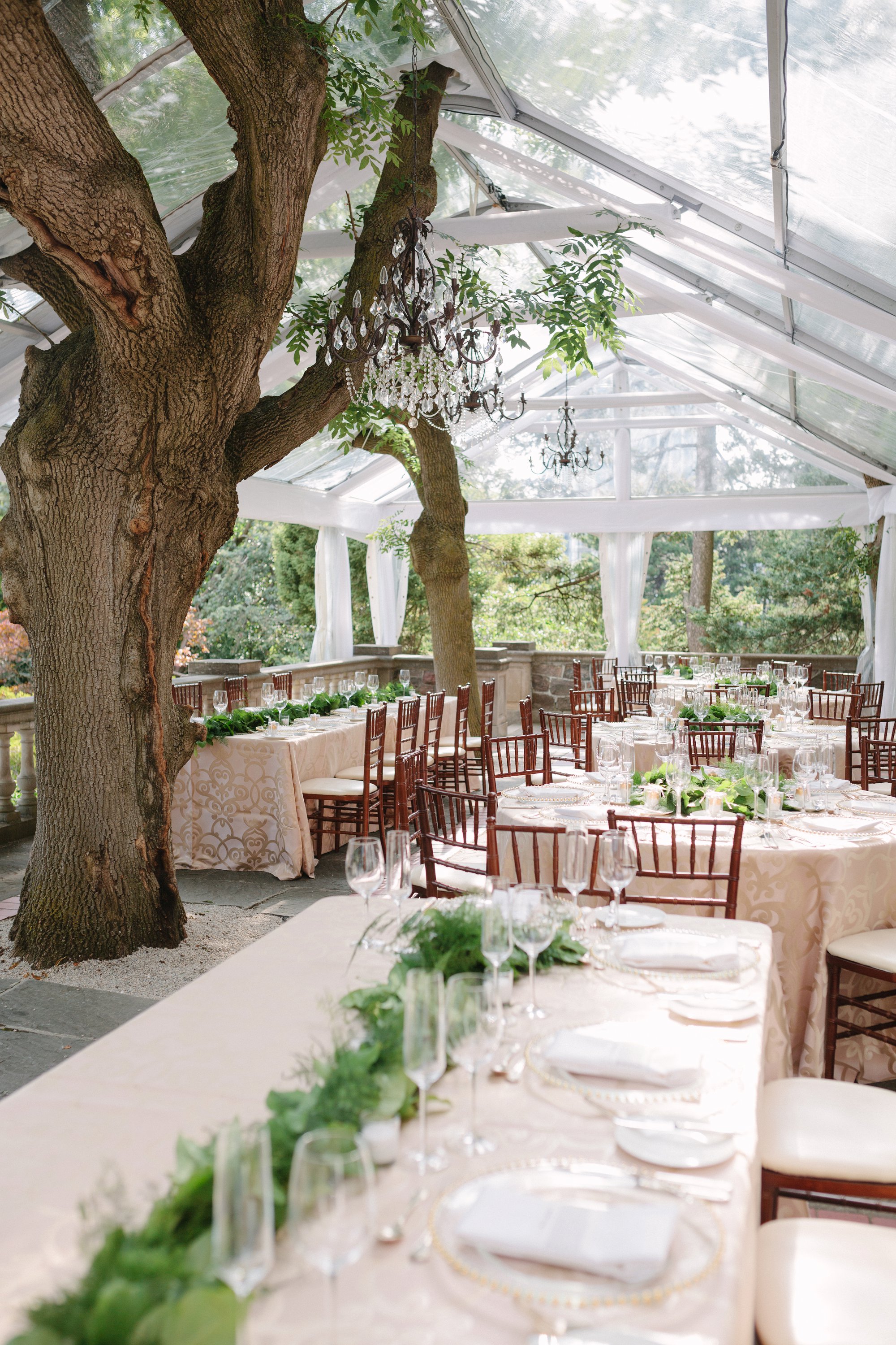 clear tent wedding reception