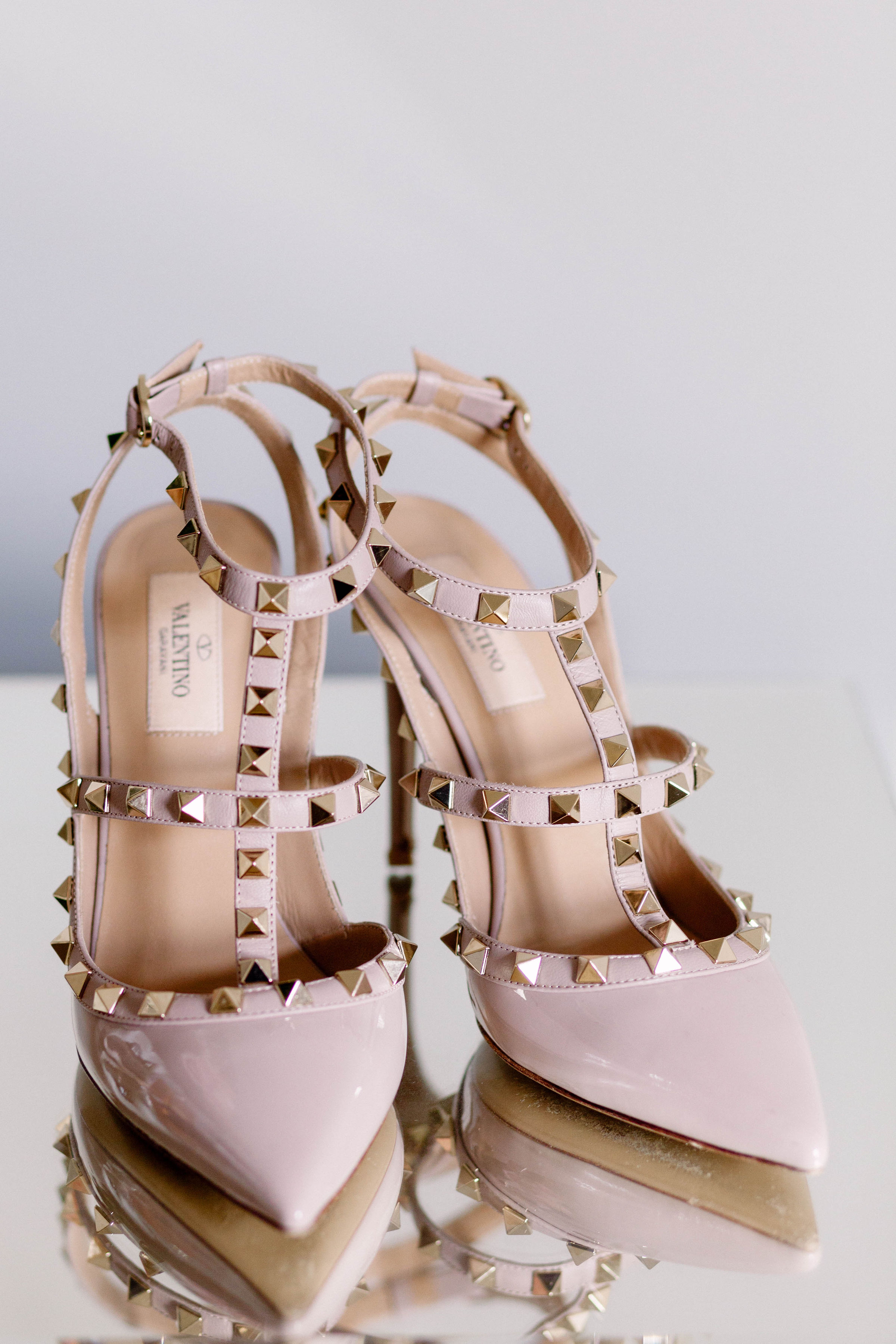 Valentino Studded bridal shoes in bridal suite