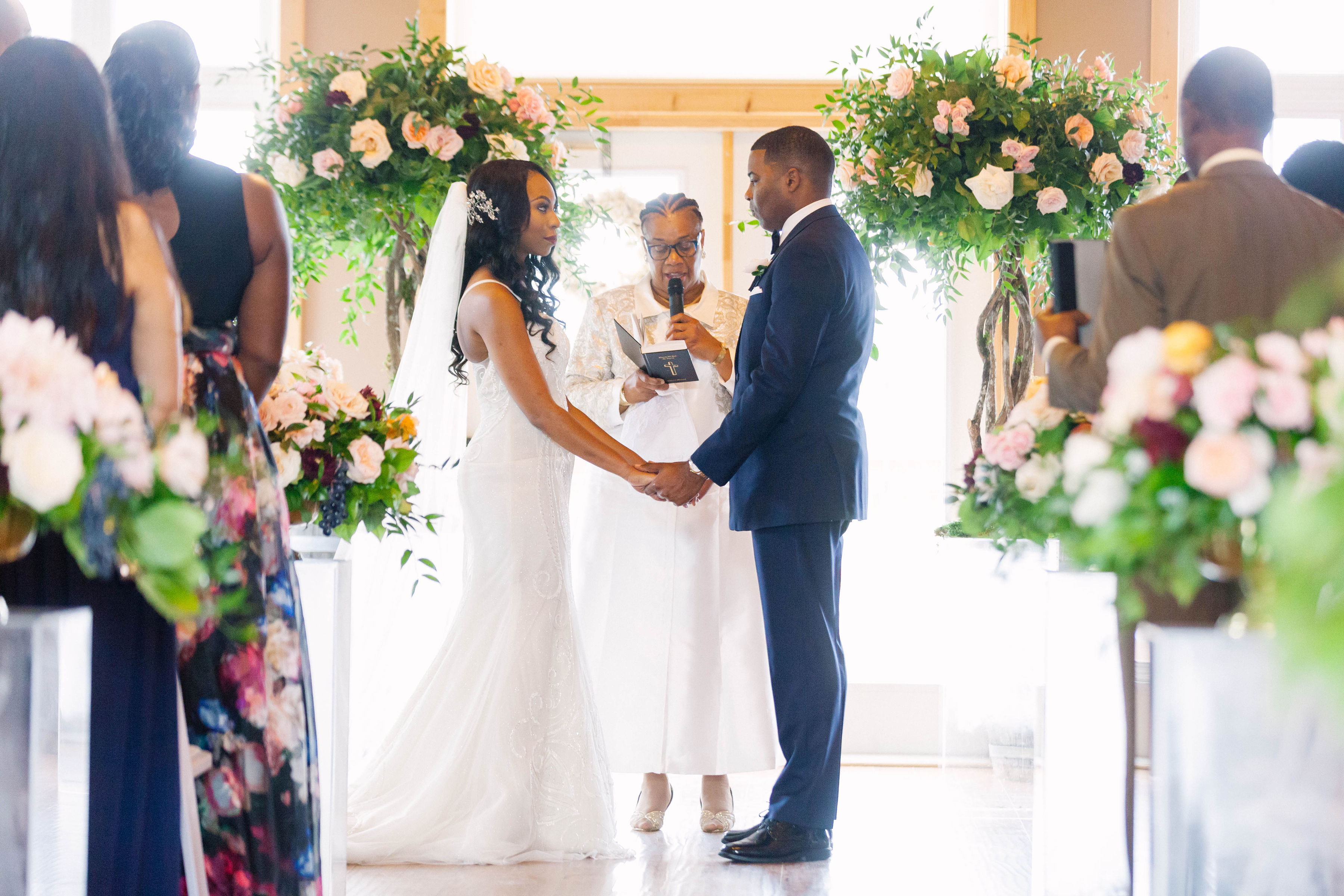 Black love wedding ceremony Willow springs winery in Markham ON