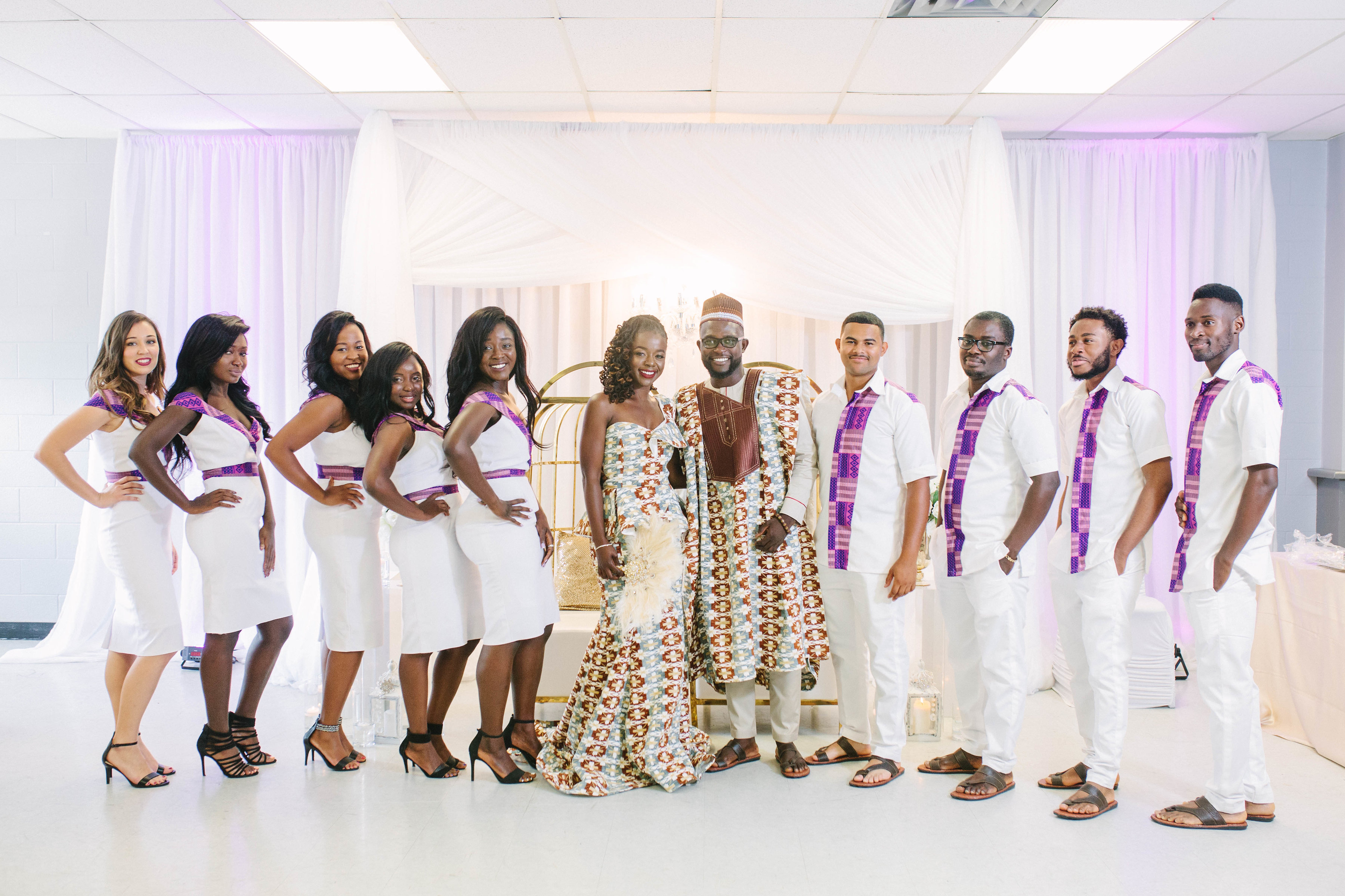 traditional african engagement bridal party