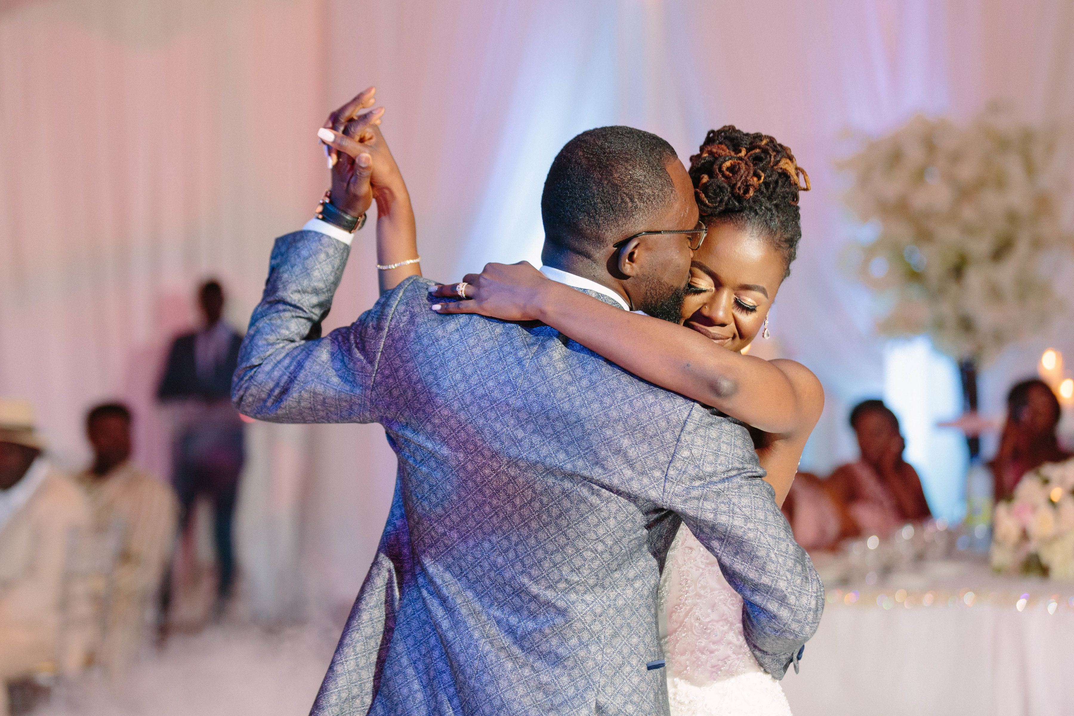 bride and groom first dance
