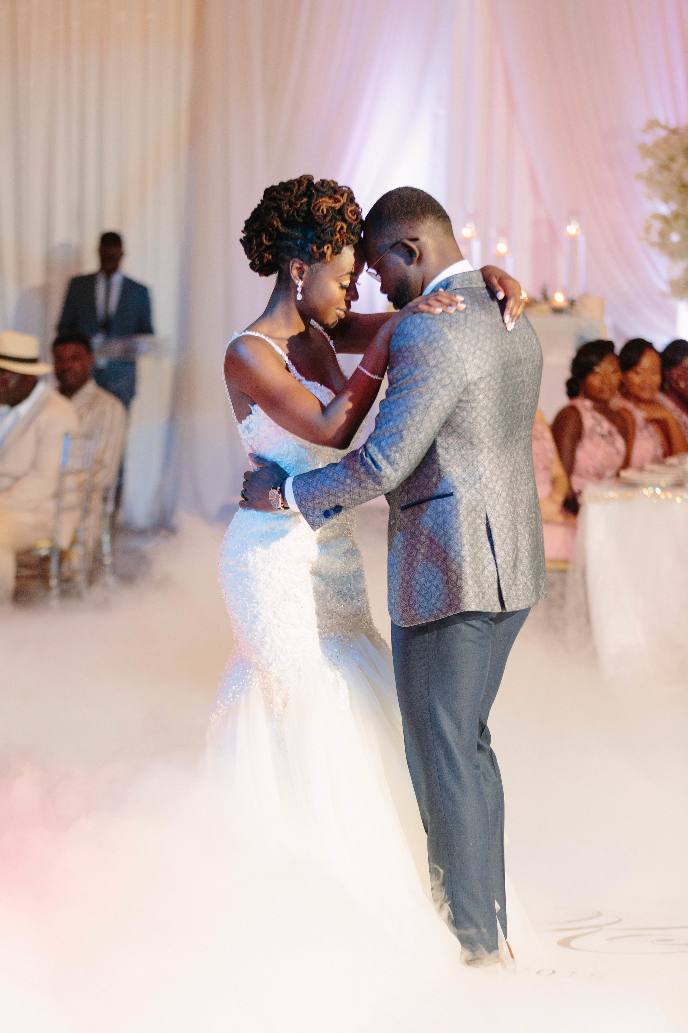 bride and groom first dance