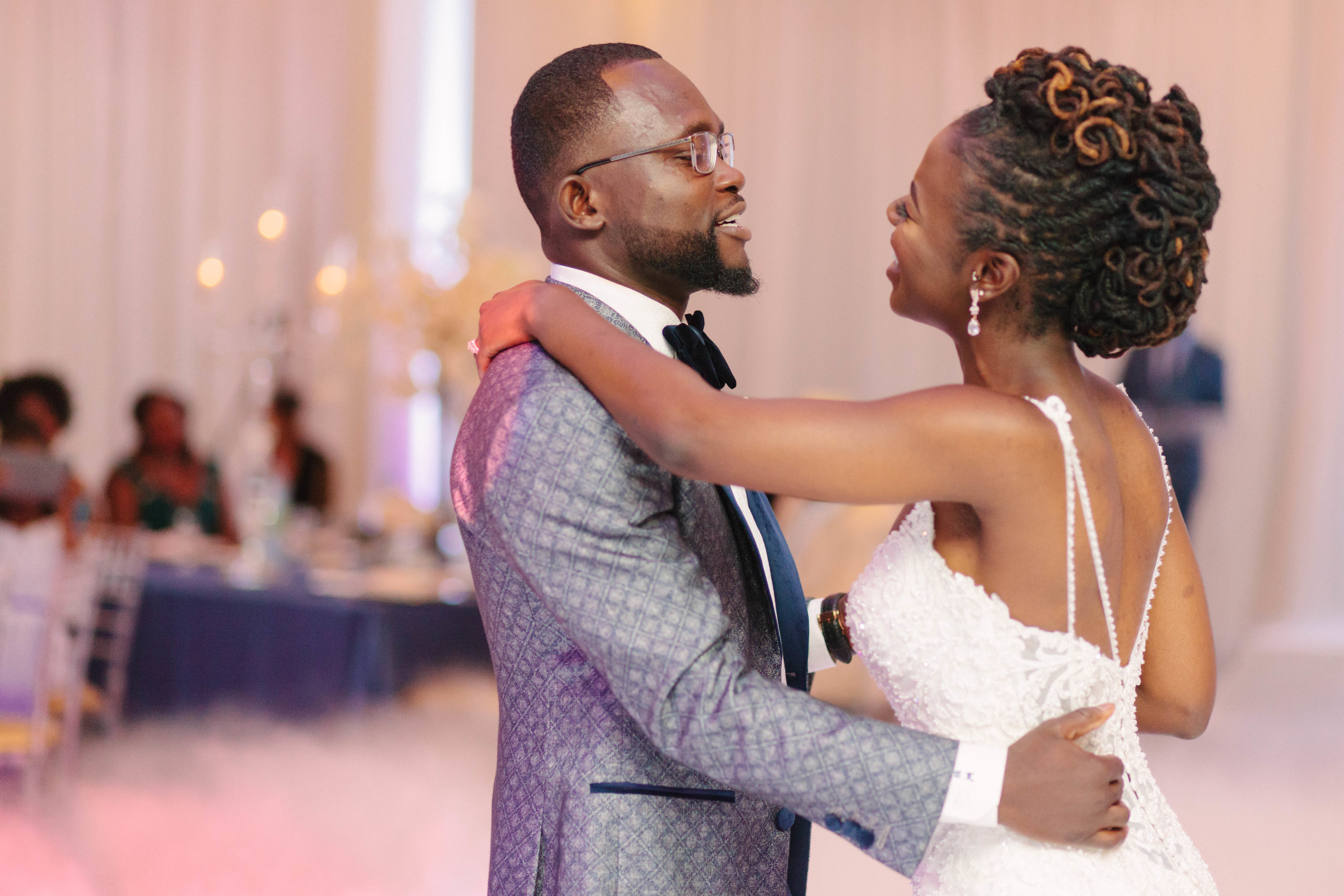bride and groom first dance