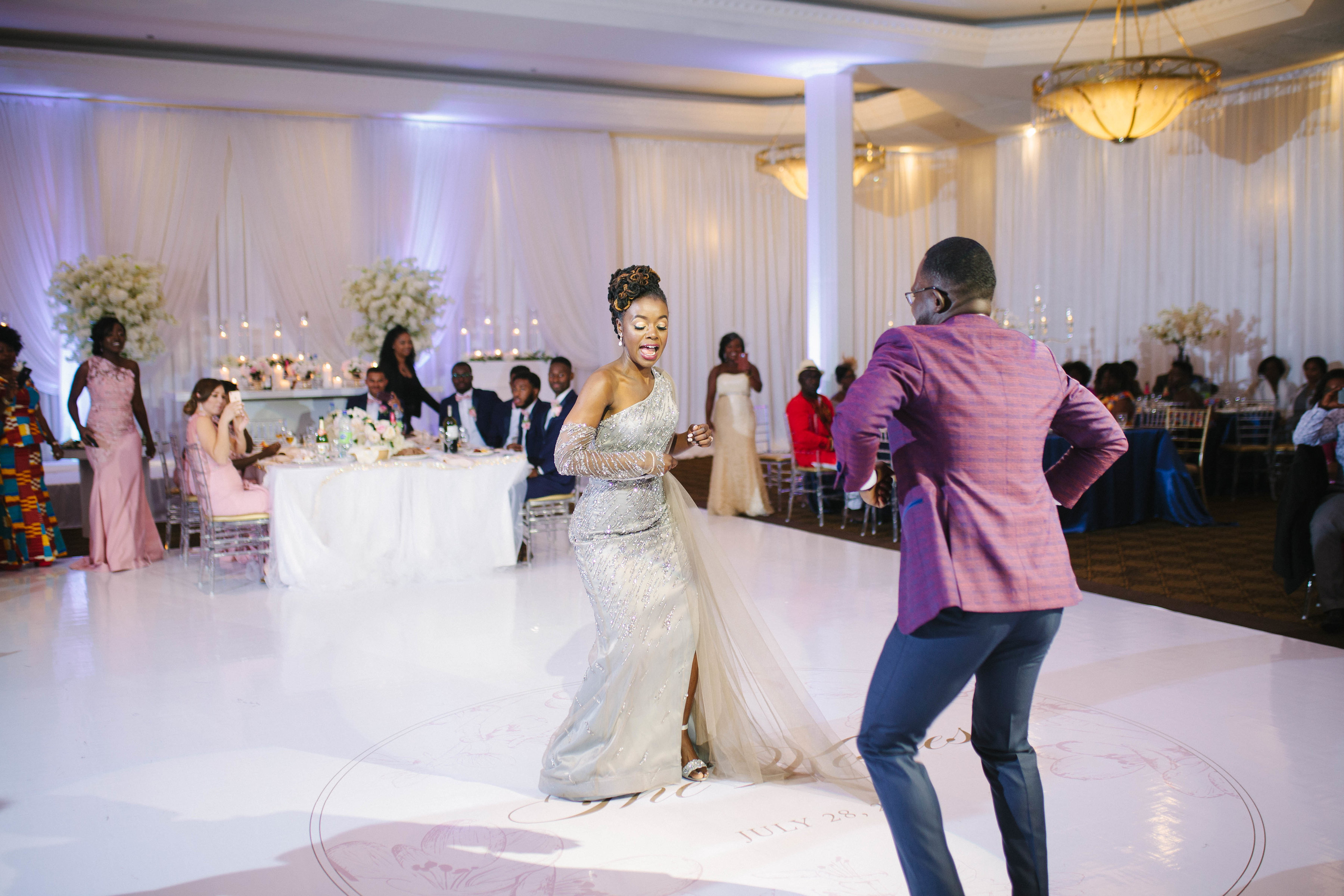 bride and groom dance