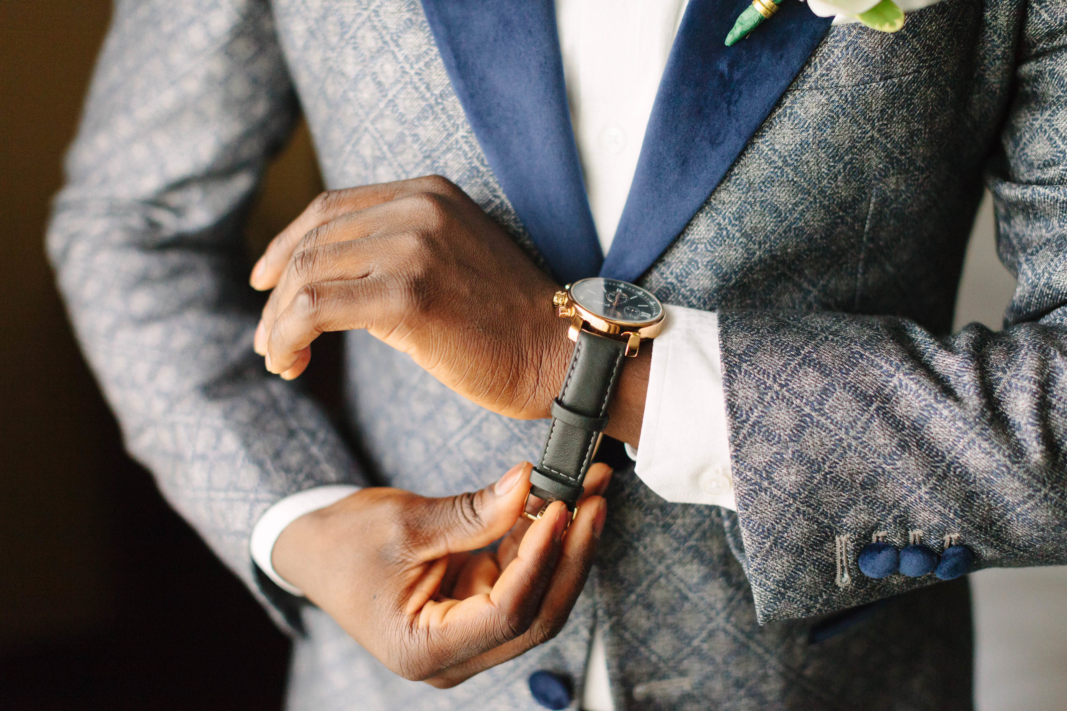 groom getting ready