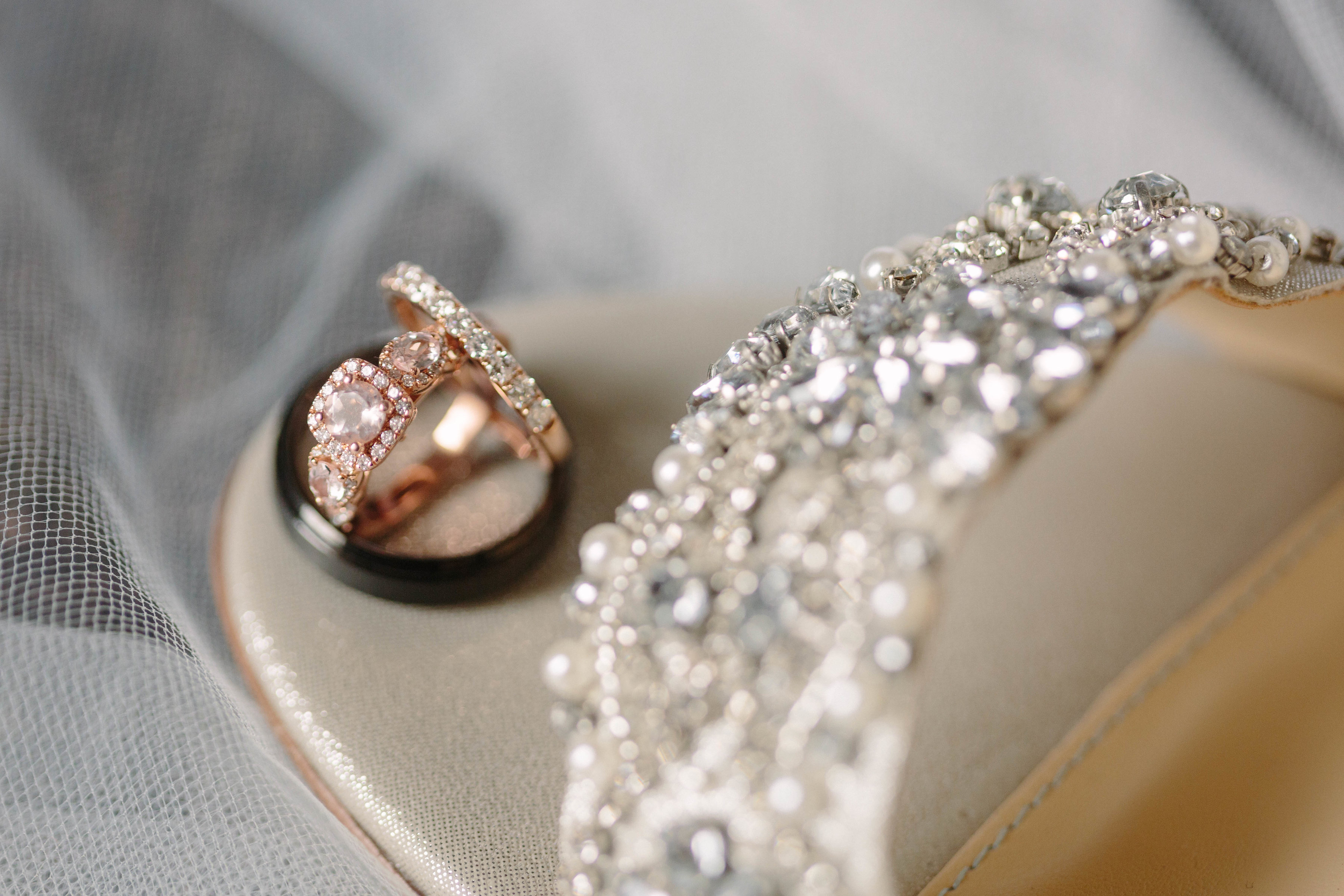 Brides shoes and rings