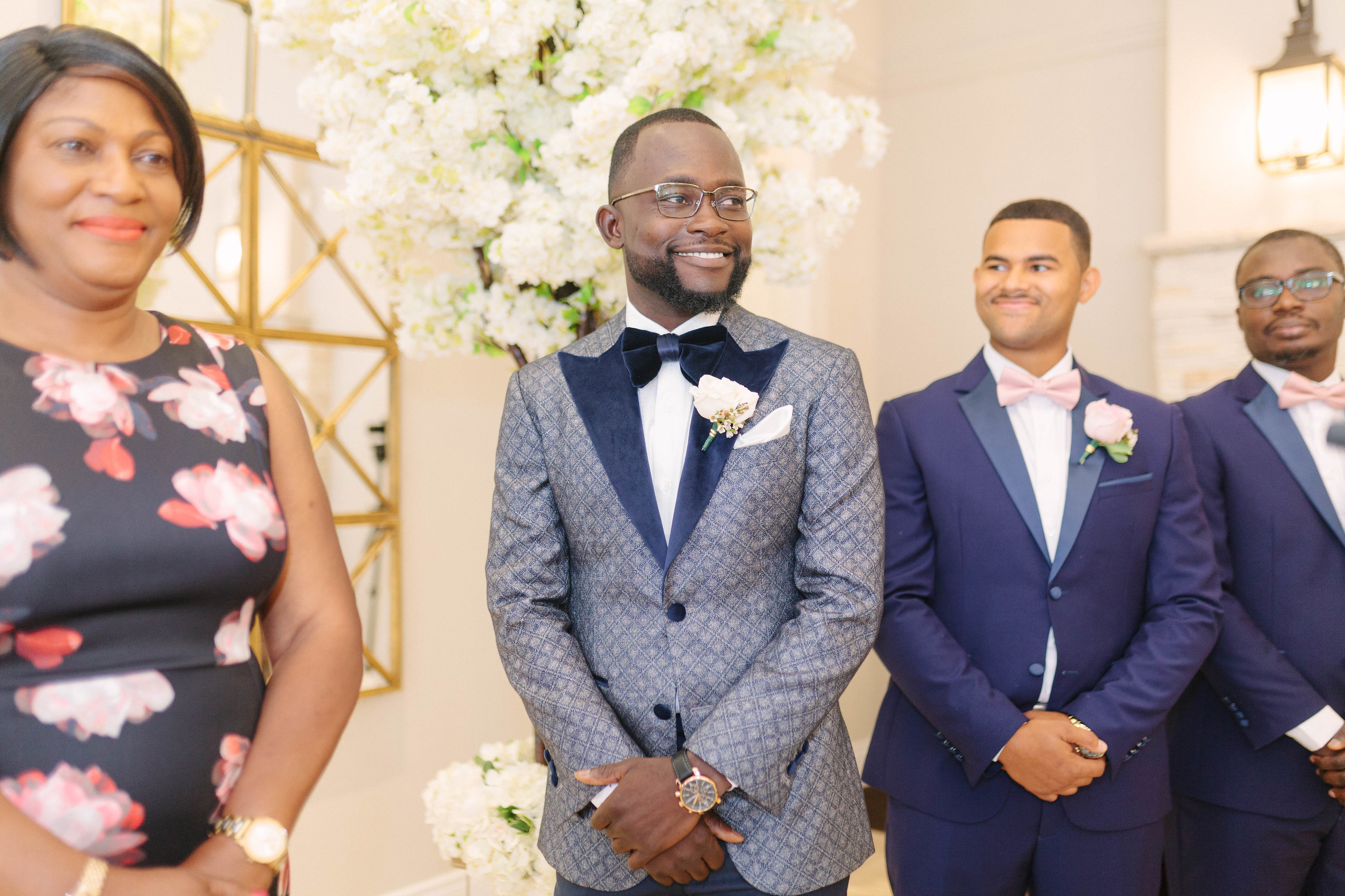 groom at the alter