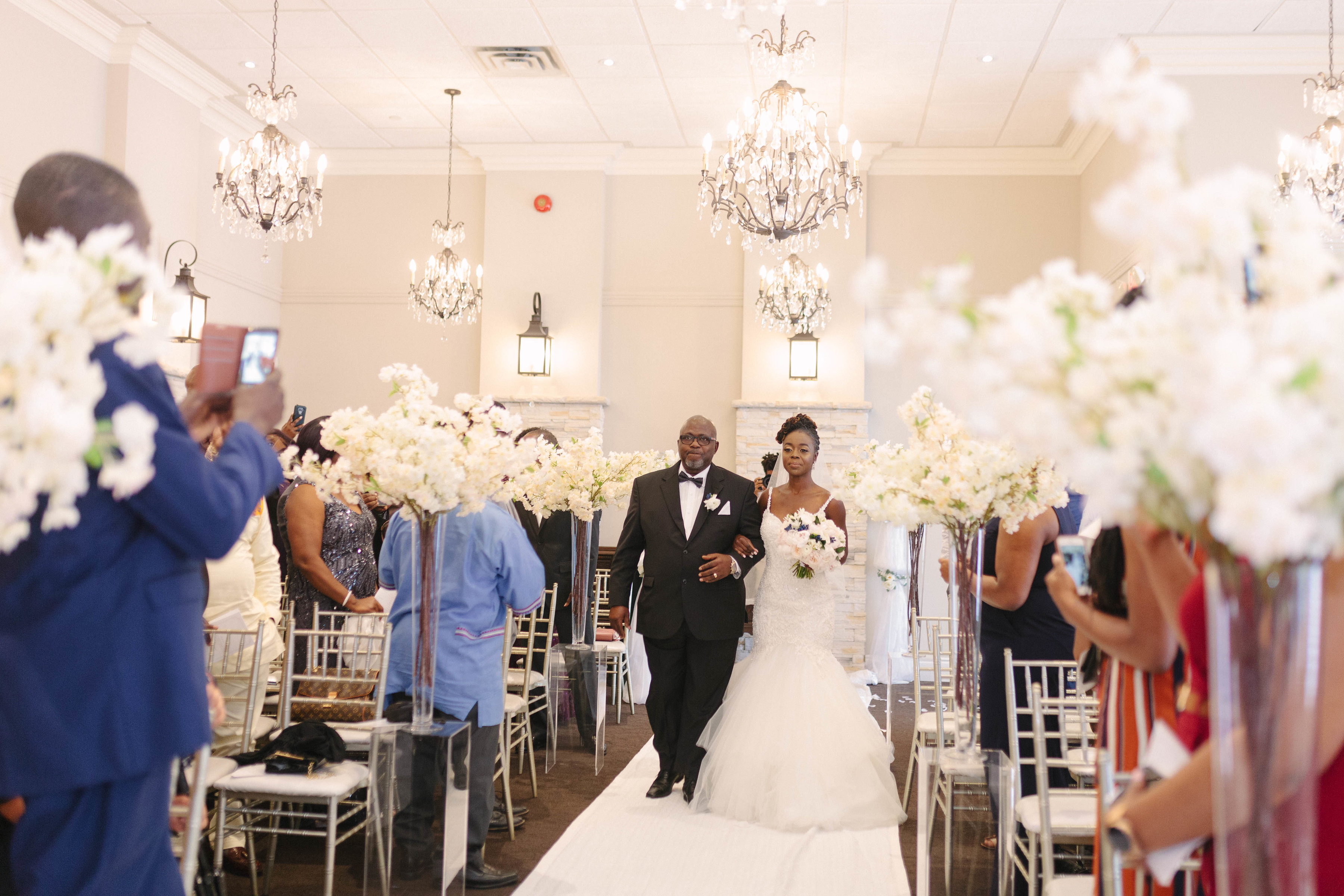 bride walking down aisle