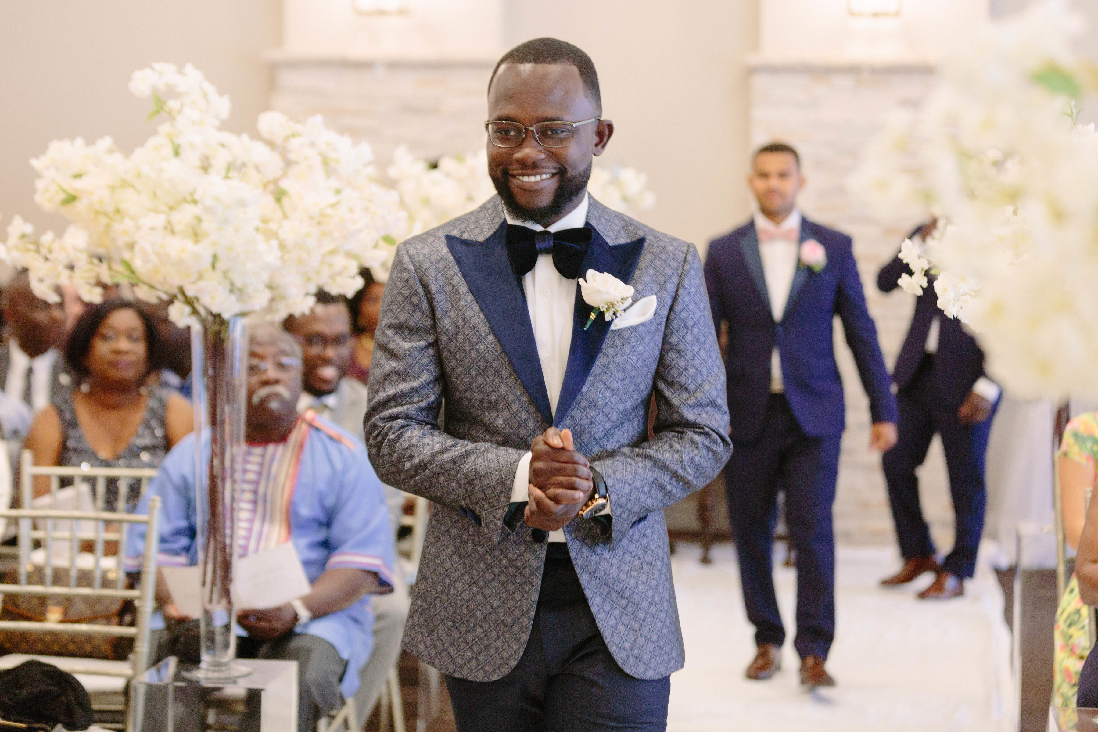 groom at the alter