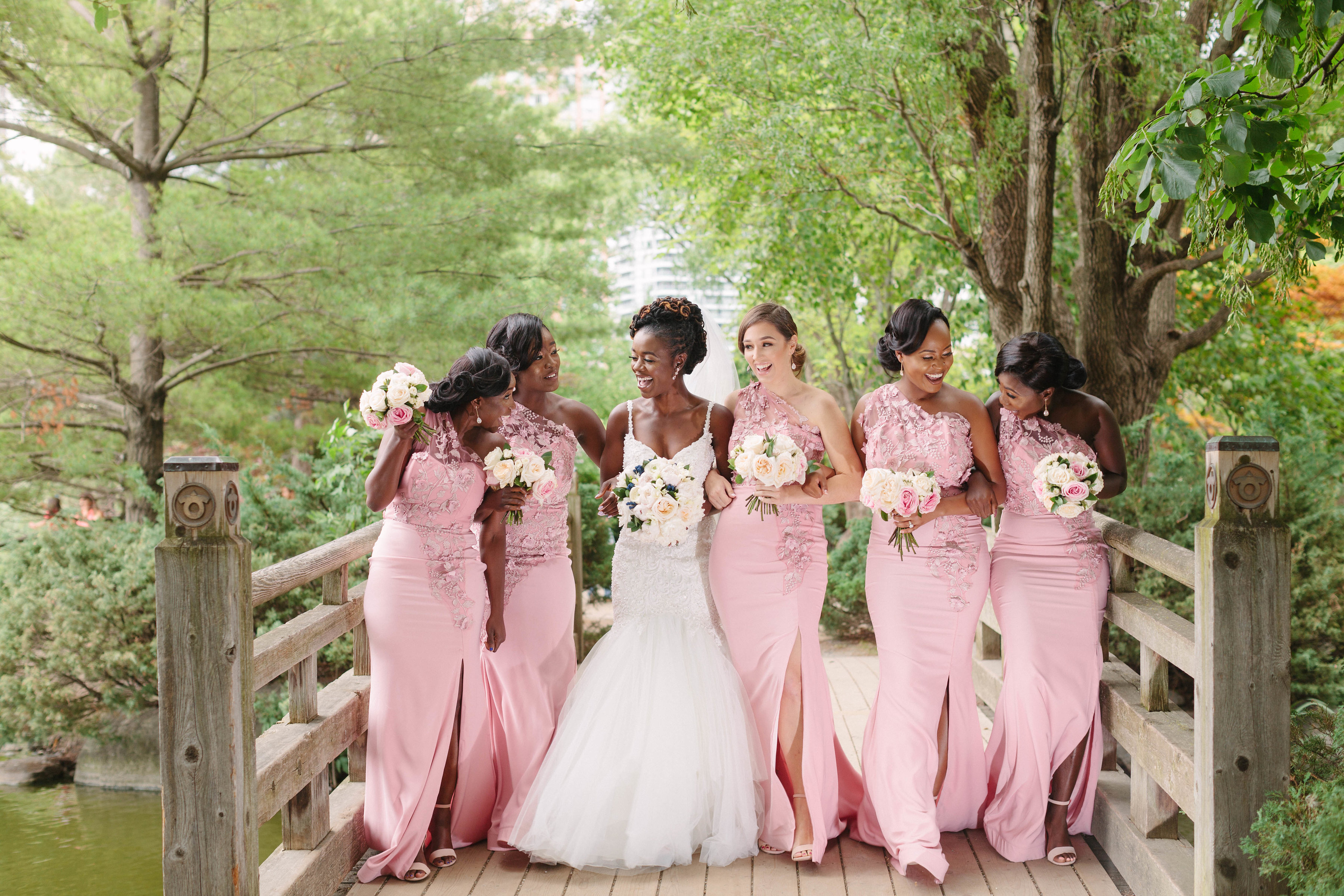 bride and bridesmaids
