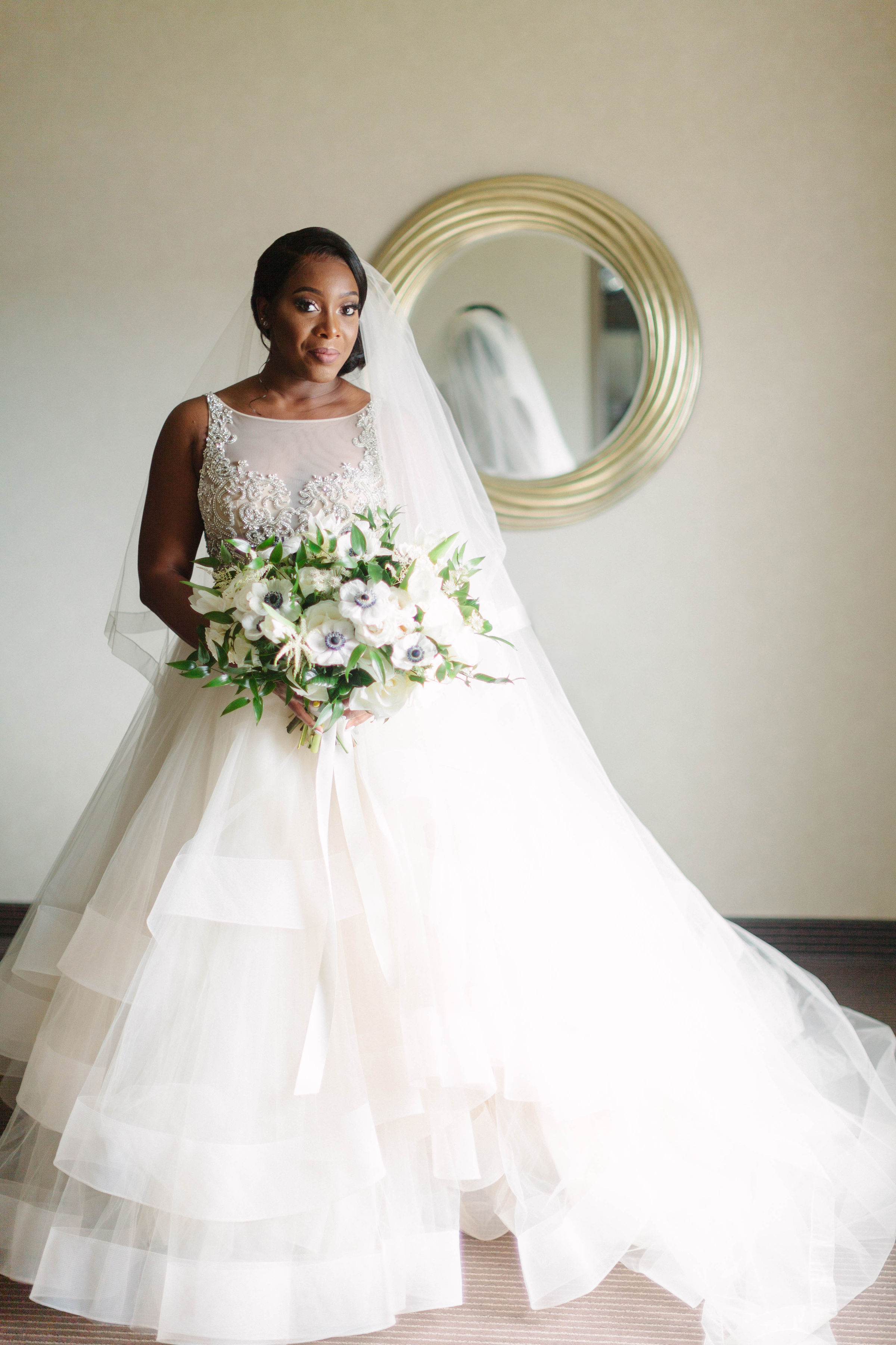 Bride portrait before ceremony, Willow Springs wedding photography