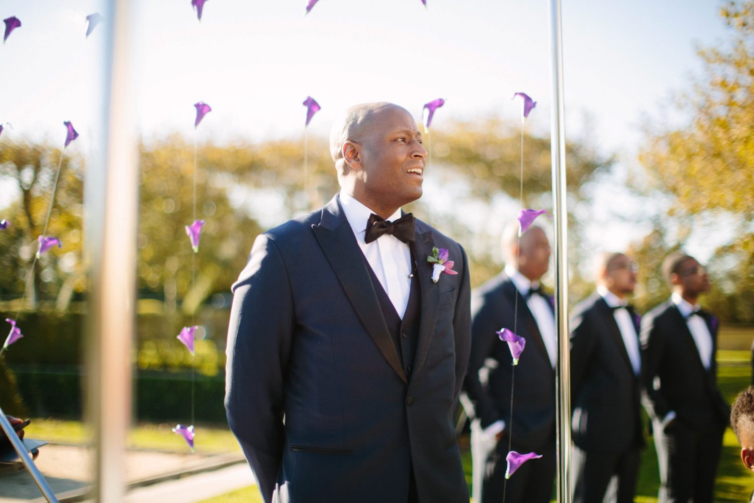 Groom standing at alter. New York wedding photography.