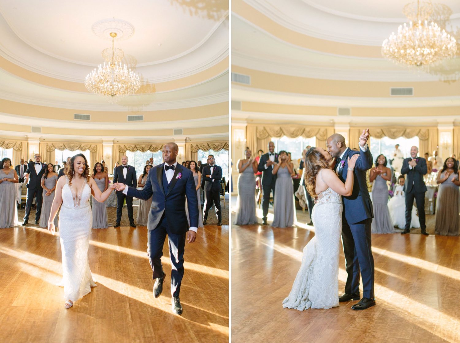 Bride and Groom dancing at Oheka Castle, New York wedding photography.